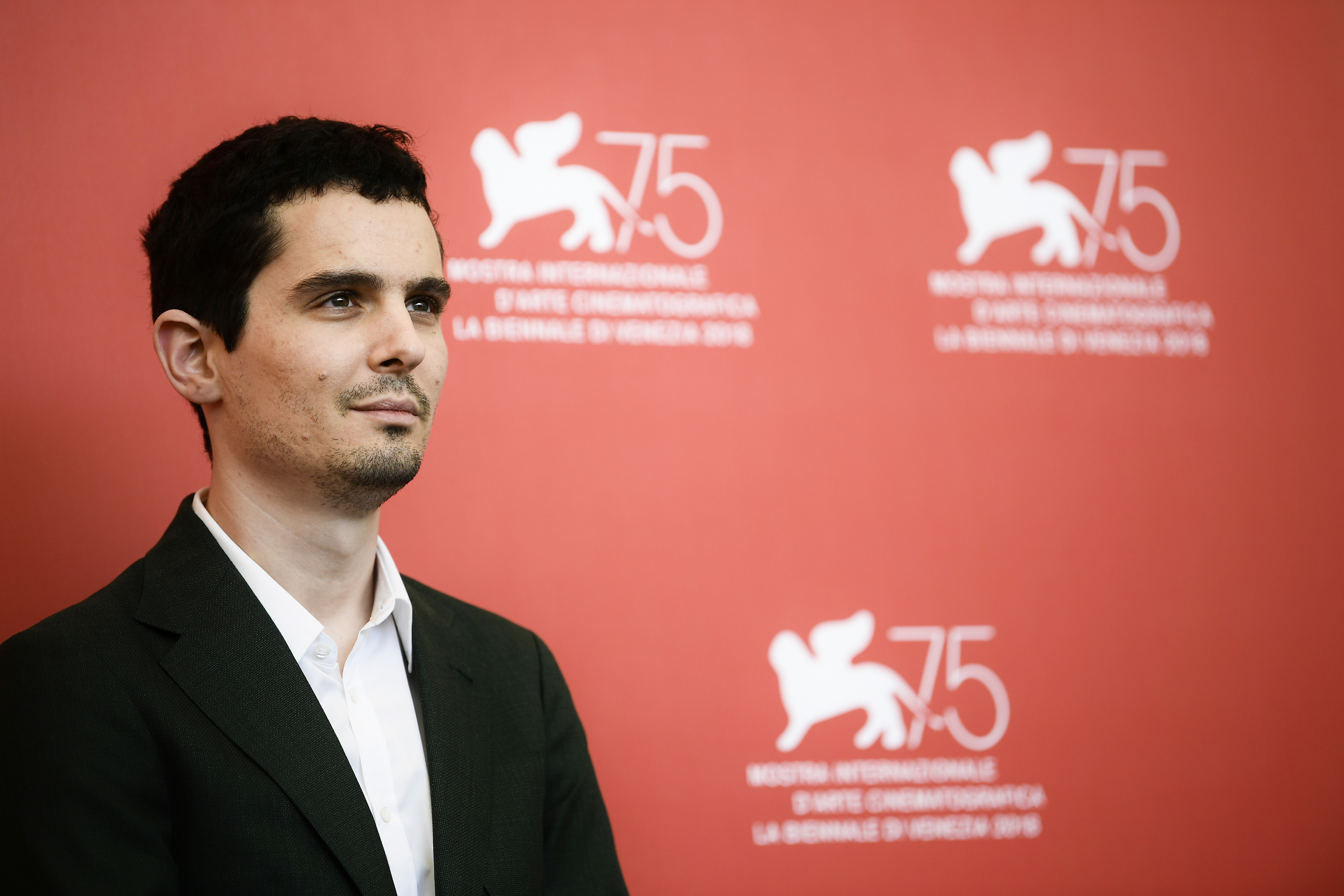 Director Damien Chazelle during a photocall for the film "First Man" on August 29, 2018 prior to its premiere in competition at the 75th Venice Film Festival at Venice Lido. (Filippo Monteforte—AFP/Getty Images)