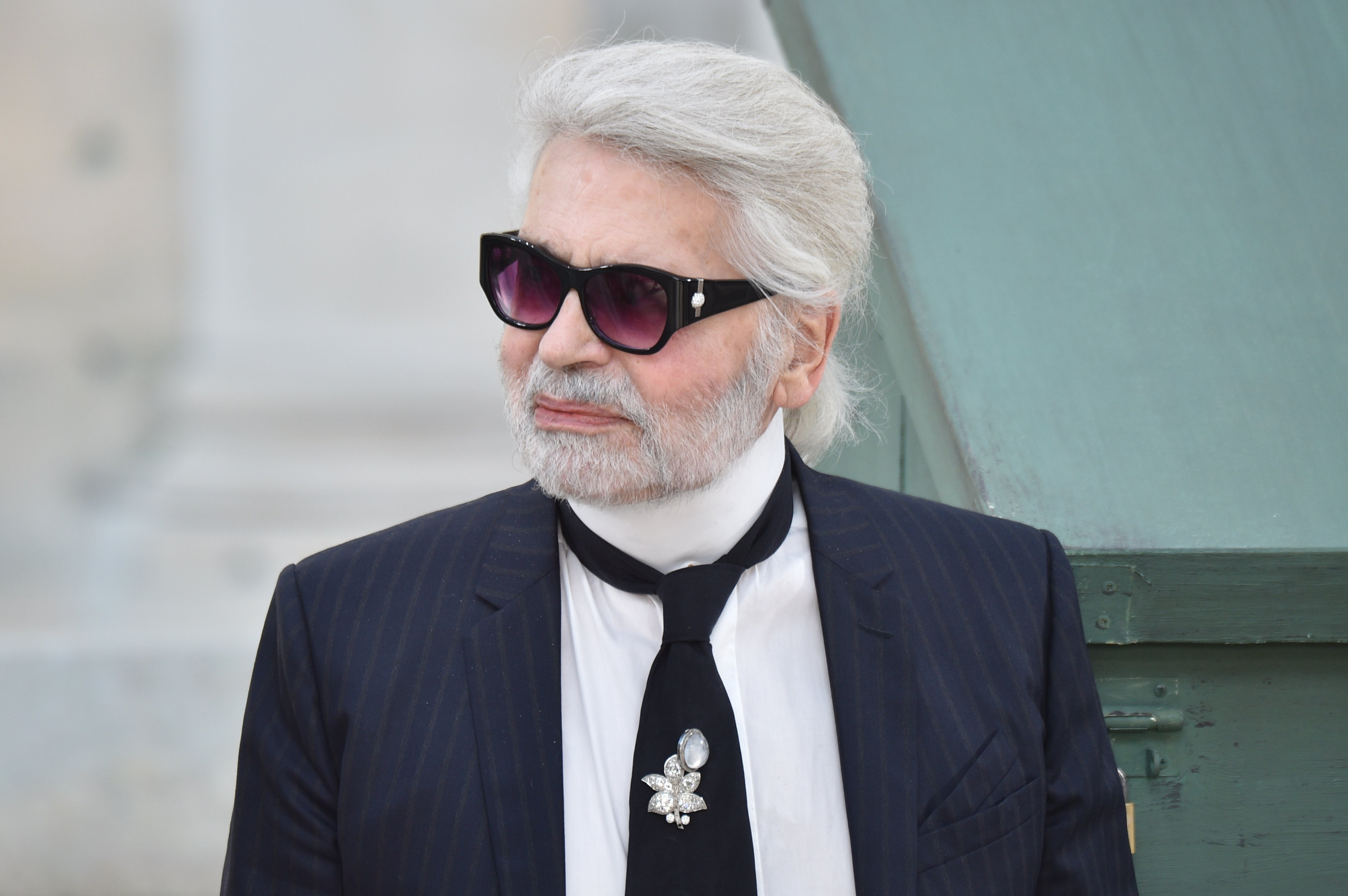 Chanel Designer Karl Lagerfeld walks the runway during the  Chanel Haute Couture Fall Winter 2018/2019  show as part of Paris Fashion Week on July 3, 2018 in Paris, France. (Stephane Cardinale - Corbis—Corbis/Getty Images)