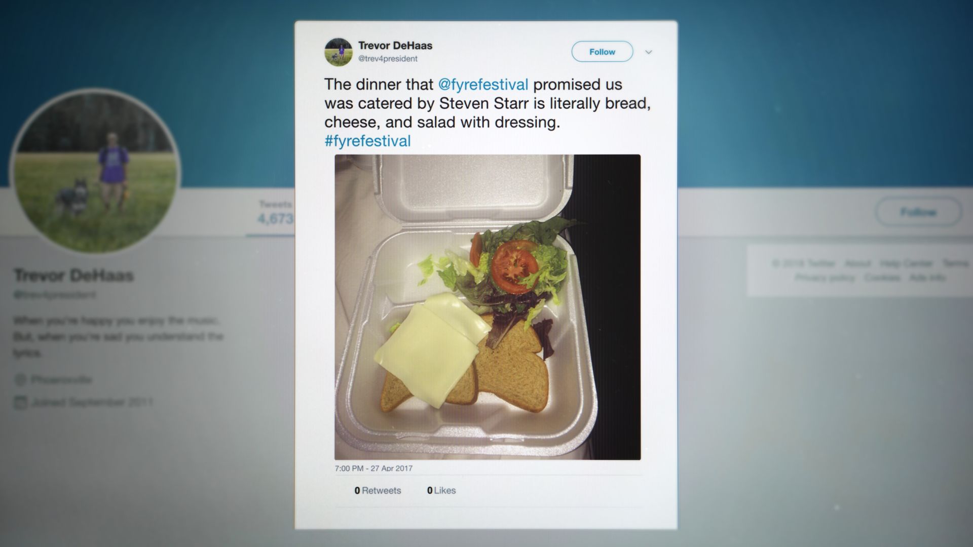 The viral cheese sandwich tweet (Netflix)