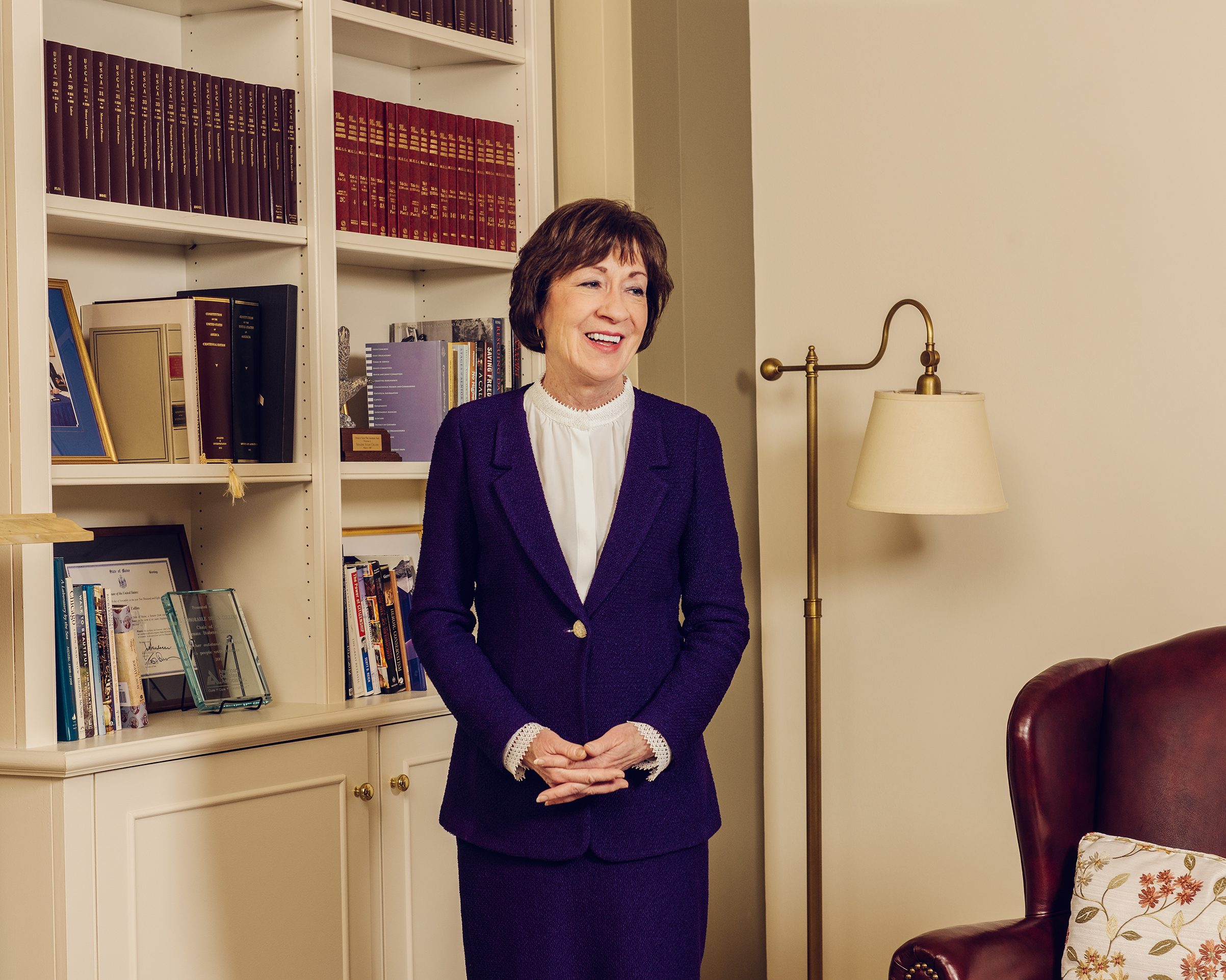 In this moment in American politics, Collins, photographed in Washington, D.C., on Nov. 27, can seem like the last of her kind. (Jared Soares for TIME)