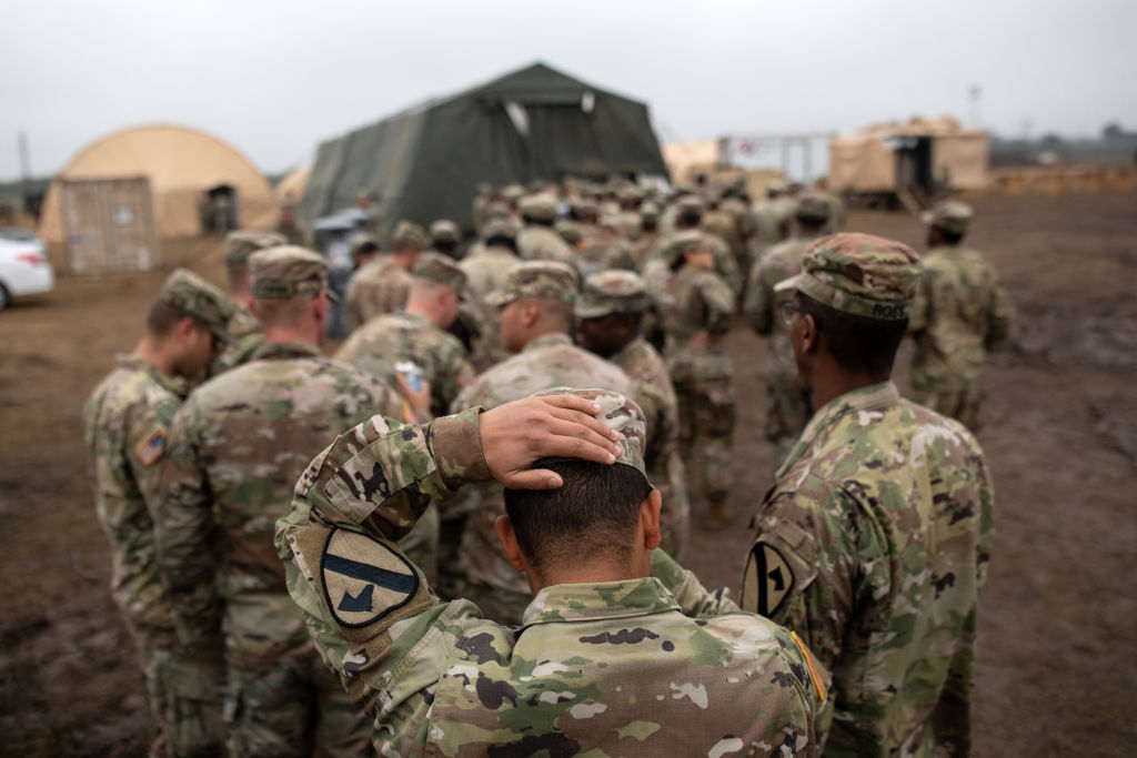 Troops Deployed To U.S. Mexican Border In Texas Celebrate Thanksgiving