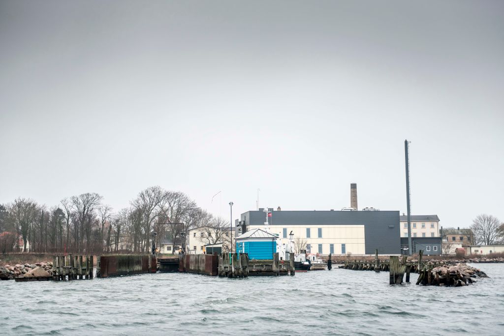 A picture taken on December 6, 2018 shows buildings on Lindholm island in Denmark. The Danish government proposed using Lindholm island for up to 100 criminals whose sentence of deportation cannot be carried out because they risk torture or execution in their home country. (Mads Claus Rasmussen—AFP/Getty Images)