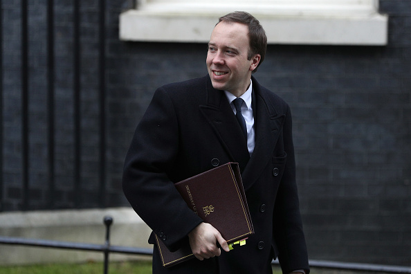 LONDON, ENGLAND - JANUARY 29:  Health Secretary Matt Hancock leaves 10 Downing Street on January 29, 2019 in London, England. Later today MPs will vote on selected amendments to the Prime Minister’s Brexit Deal with a further Meaningful Vote taking place on February 13th. (Photo by Dan Kitwood/Getty Images)