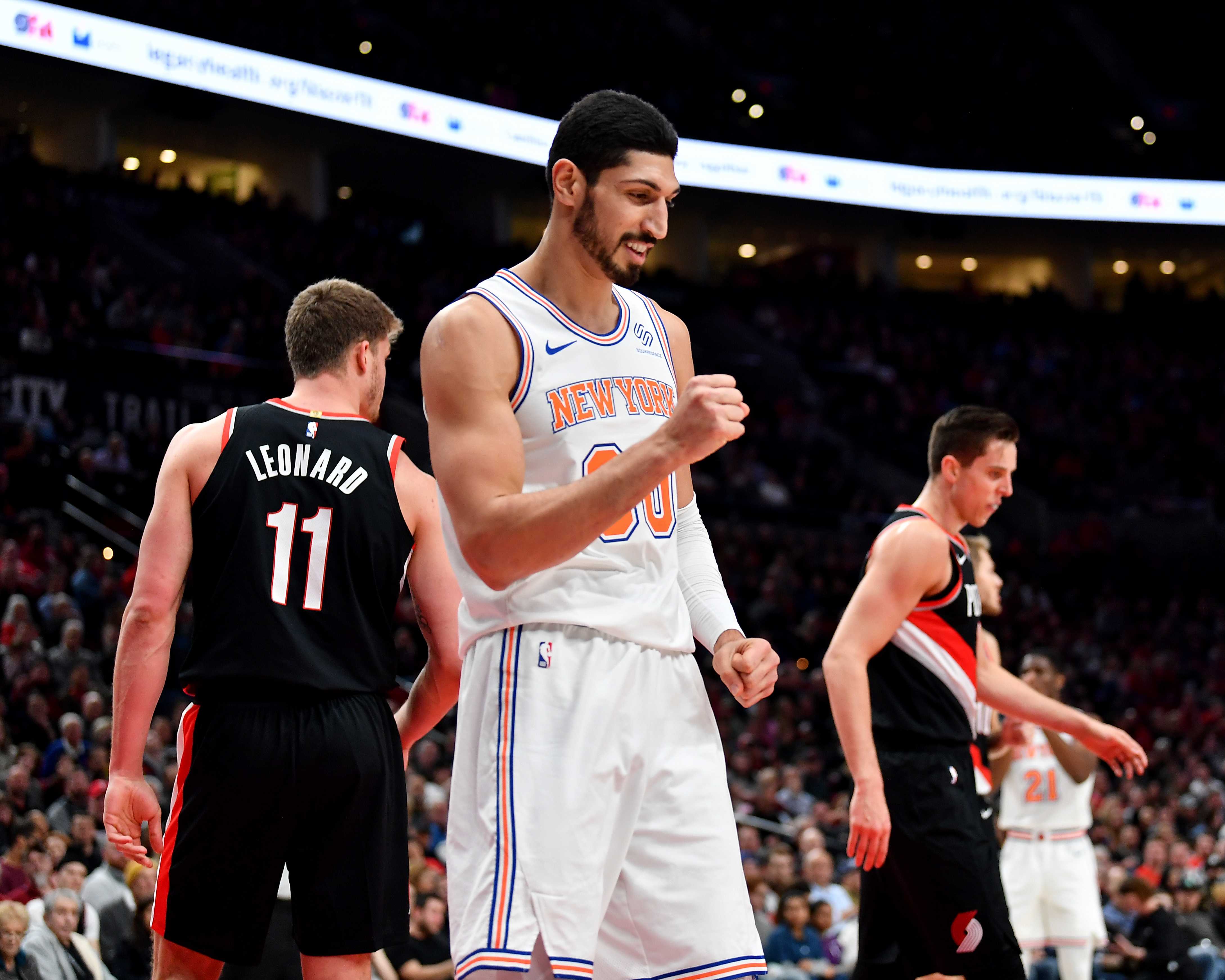 Enes Kanter #00 of the New York Knicks at the Moda Center on January 07, 2019 in Portland, Oregon. (Alika Jenner&mdash;Getty Images)