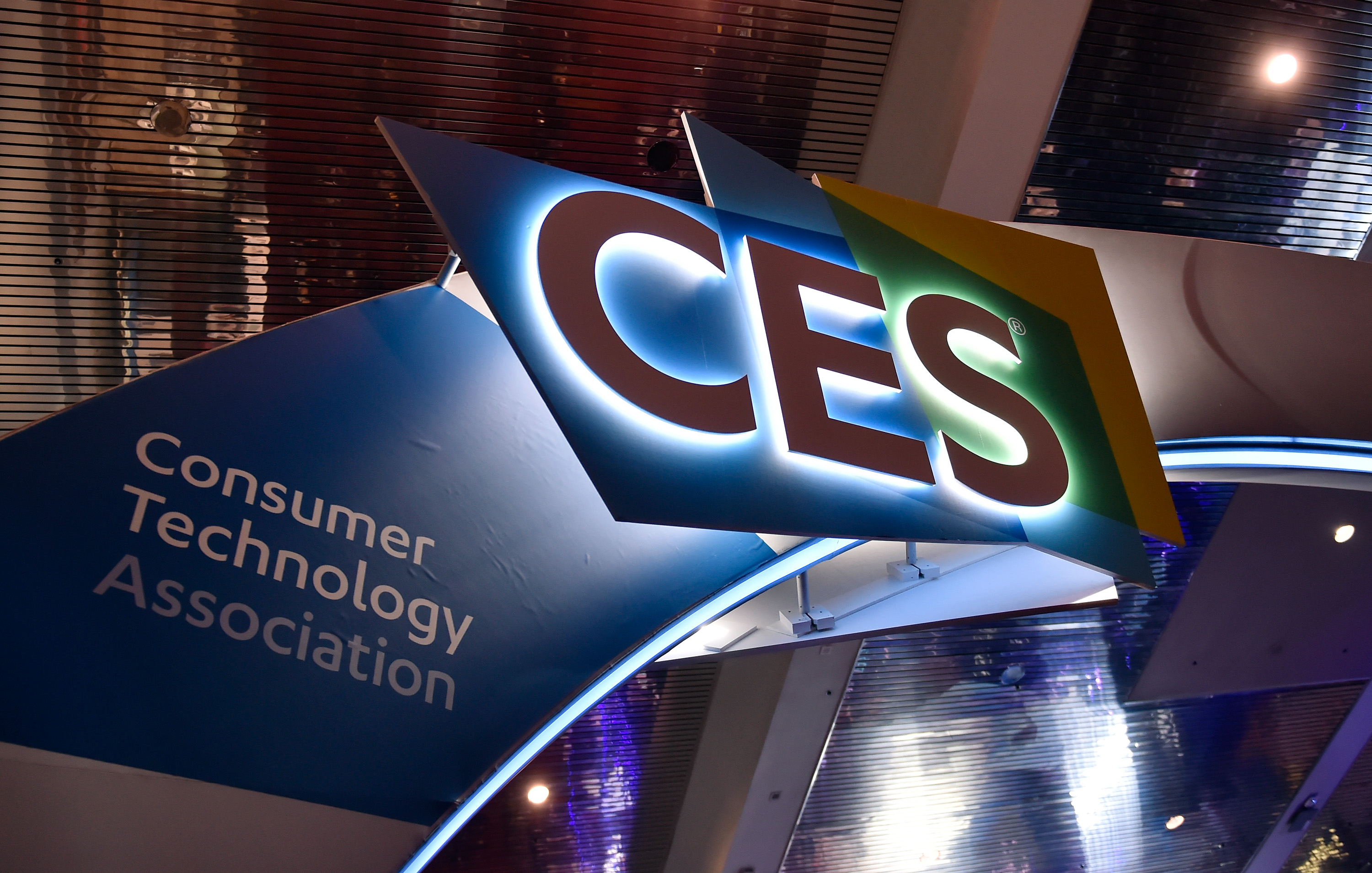 LAS VEGAS, NV - JANUARY 09:  The CES logo is seen during CES 2018 at the Las Vegas Convention Center on January 9, 2018 in Las Vegas, Nevada. CES, the world's largest annual consumer technology trade show, runs through January 12 and features about 3,900 exhibitors showing off their latest products and services to more than 170,000 attendees.  (Photo by David Becker/Getty Images) (David Becker&mdash;Getty Images)