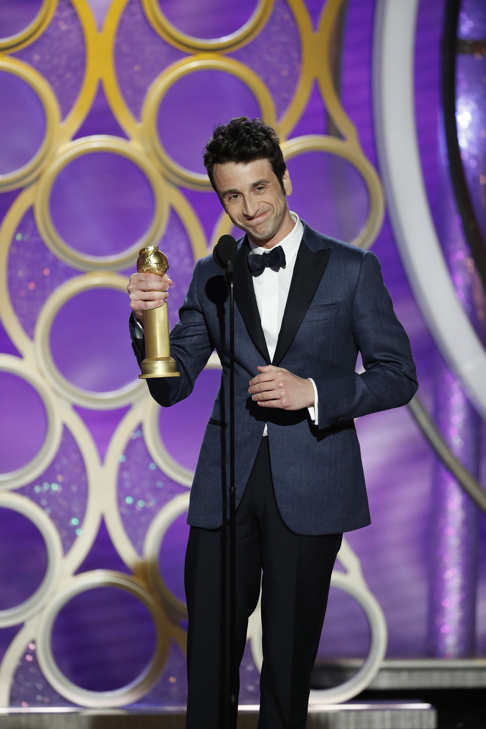 Justin Hurwitz from “First Man” accepts the Best Original Score - Motion Picture award onstage during the 76th Annual Golden Globe Awards.