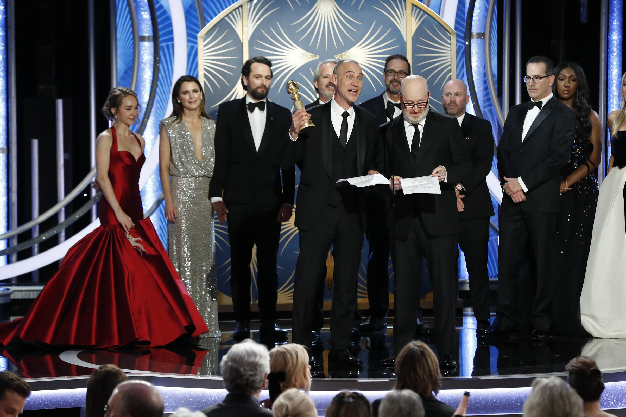 Joe Weinberg (R) from “The Americans” accept the Best Television Series – Drama award onstage during the 76th Annual Golden Globe Awards. (NBCUniversal/Getty Images)