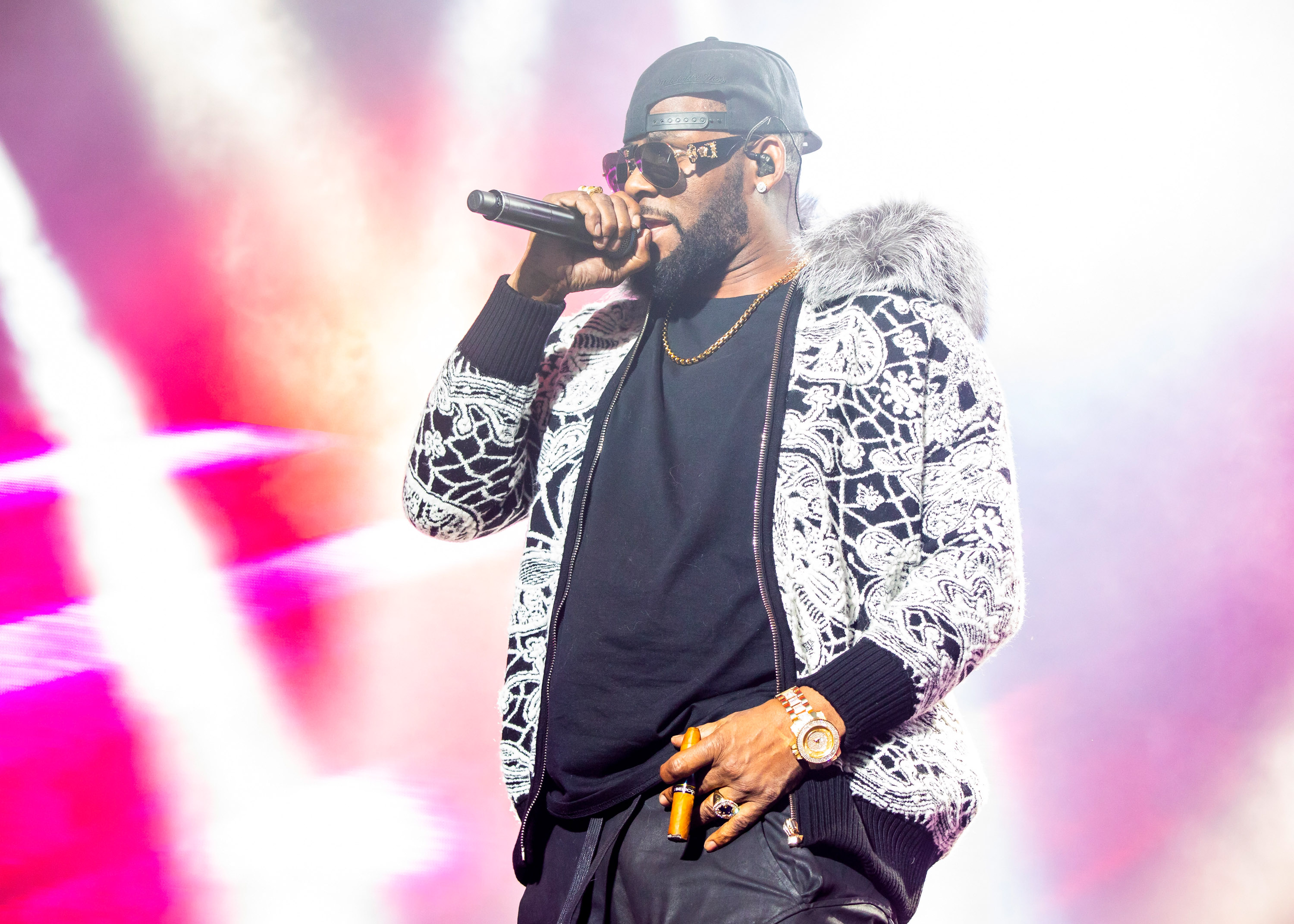 R. Kelly performs at Little Caesars Arena on February 21, 2018 in Detroit, Michigan at Little Caesars Arena on February 21, 2018 in Detroit, Michigan. (Scott Legato—Getty Images)