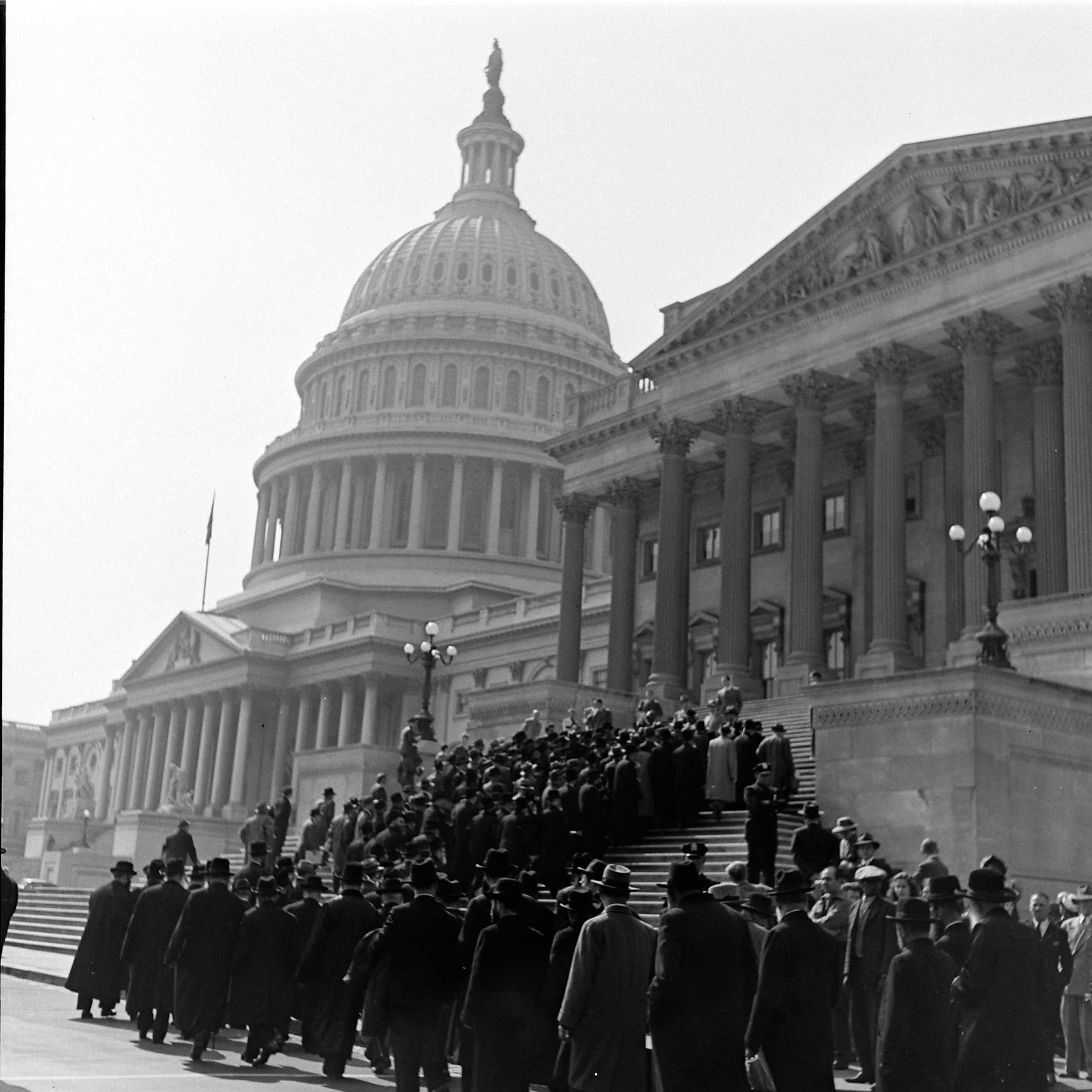 Participants in the Rabbis' March on the steps of the United States Capitol Building in Washington, D.C., on Oct. 6, 1943. (Thomas McAvoy—The LIFE Picture Collection/Getty Images)