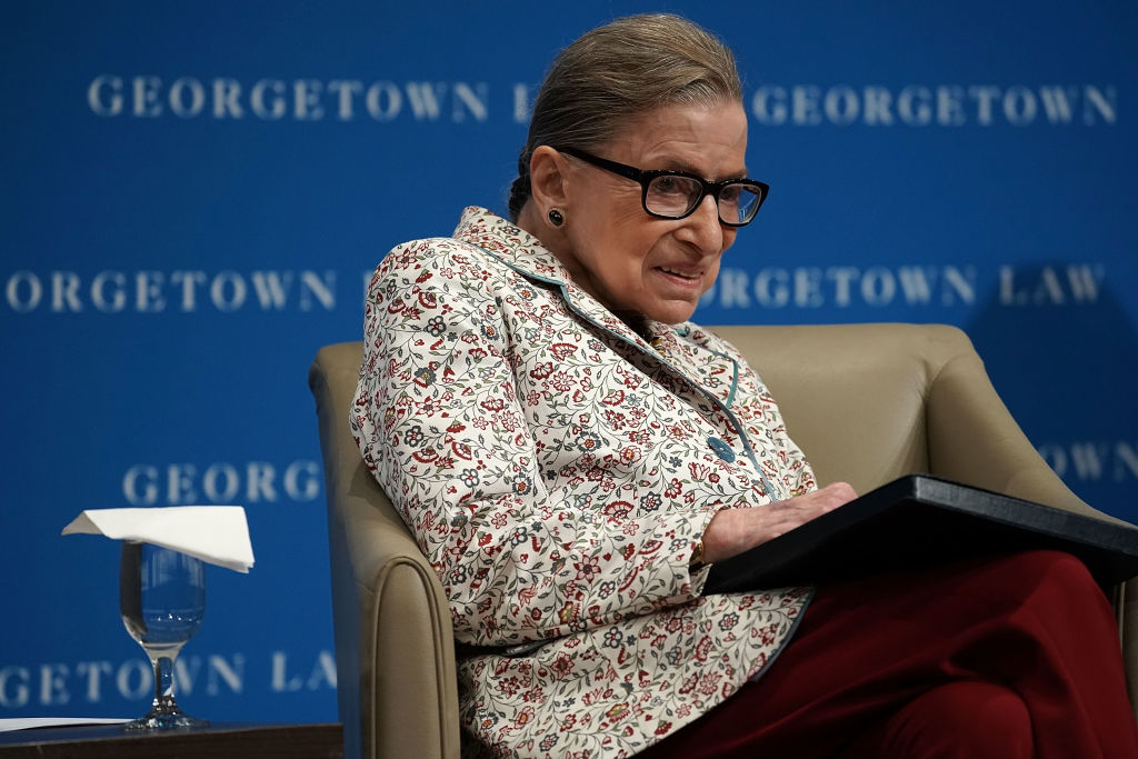 U.S. Supreme Court Justice Ruth Bader Ginsburg participates in a lecture September 26, 2018 at Georgetown University Law Center in Washington, DC. (Alex Wong&mdash;Getty Images)