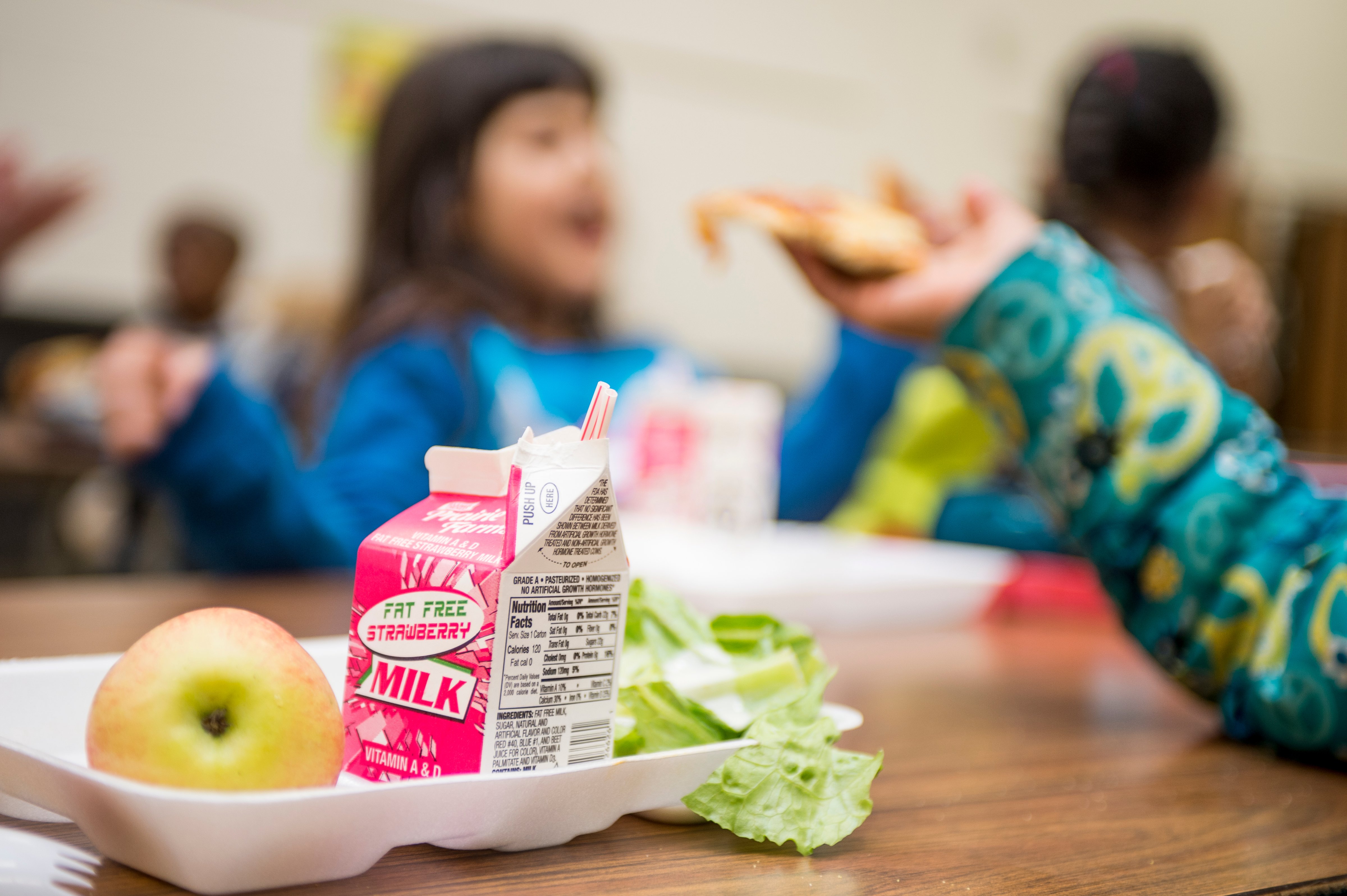 Arcadia Elementary School students eat lunch on Nov. 18, 2016 in Kalamazoo, Michigan. (Ann Hermes—The Christian Science Monitor/Getty Images)