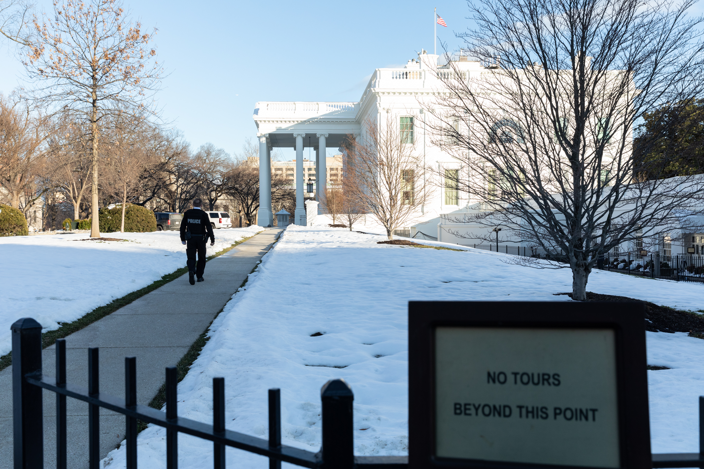 Day 26 of the partial federal government shutdown, outside of the White House, in Washington, D.C., on Wednesday, January, 16, 2019. (NurPhoto—NurPhoto via Getty Images)