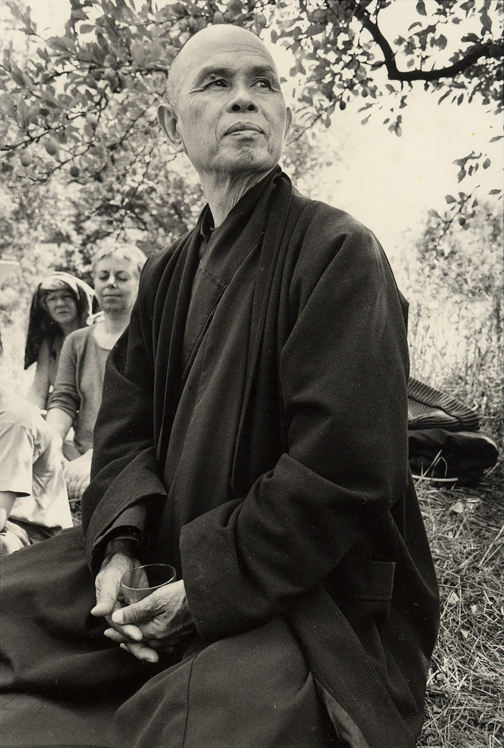 Thich Nhat Hanh, shown in an undated photo at his Plum Village monastery in France, introduced ways to meditate that anyone could master