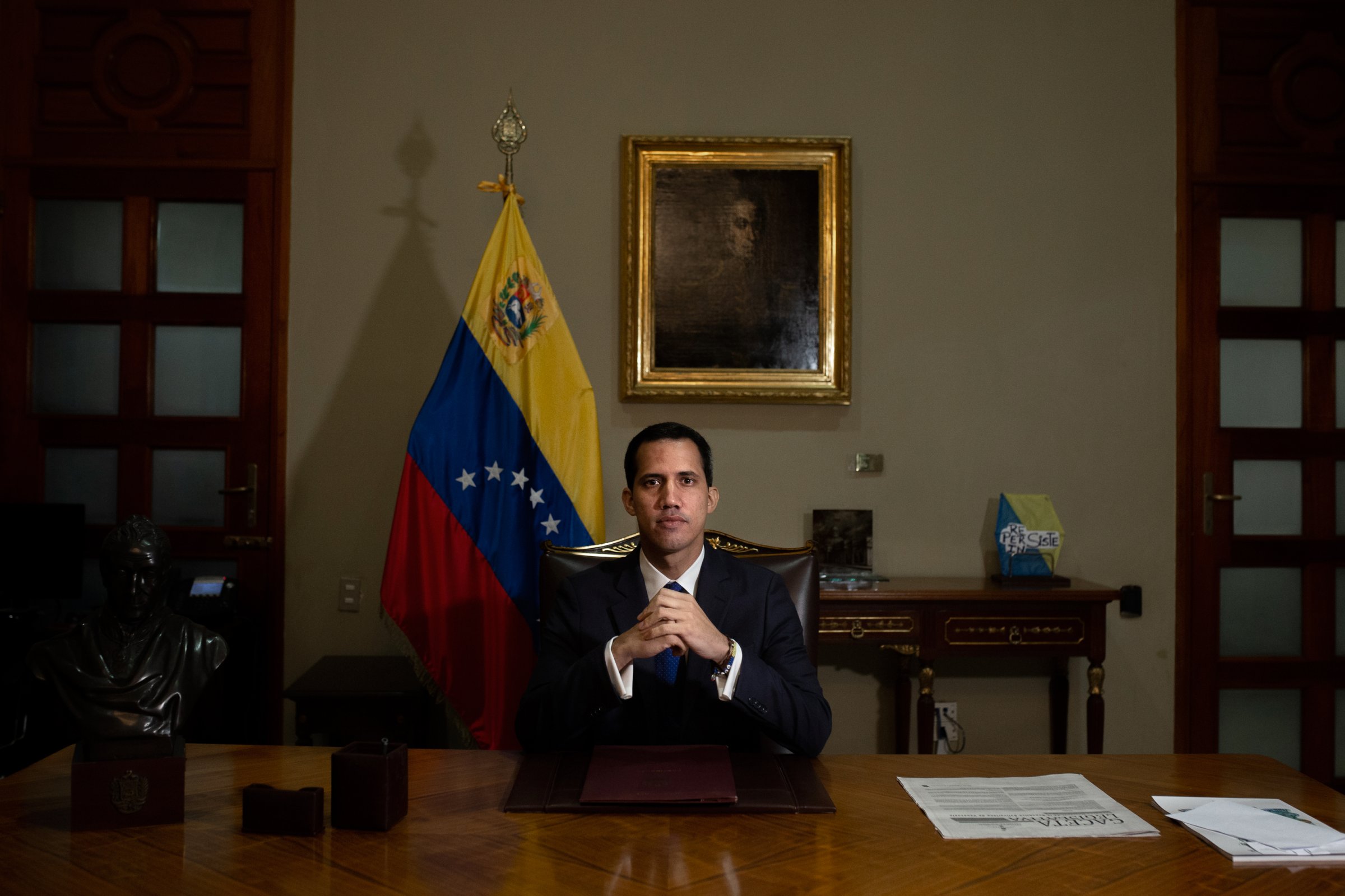 Juan Guaidó poses for a portrait in his office in Caracas, Venezuela, on Feb. 5, 2019.