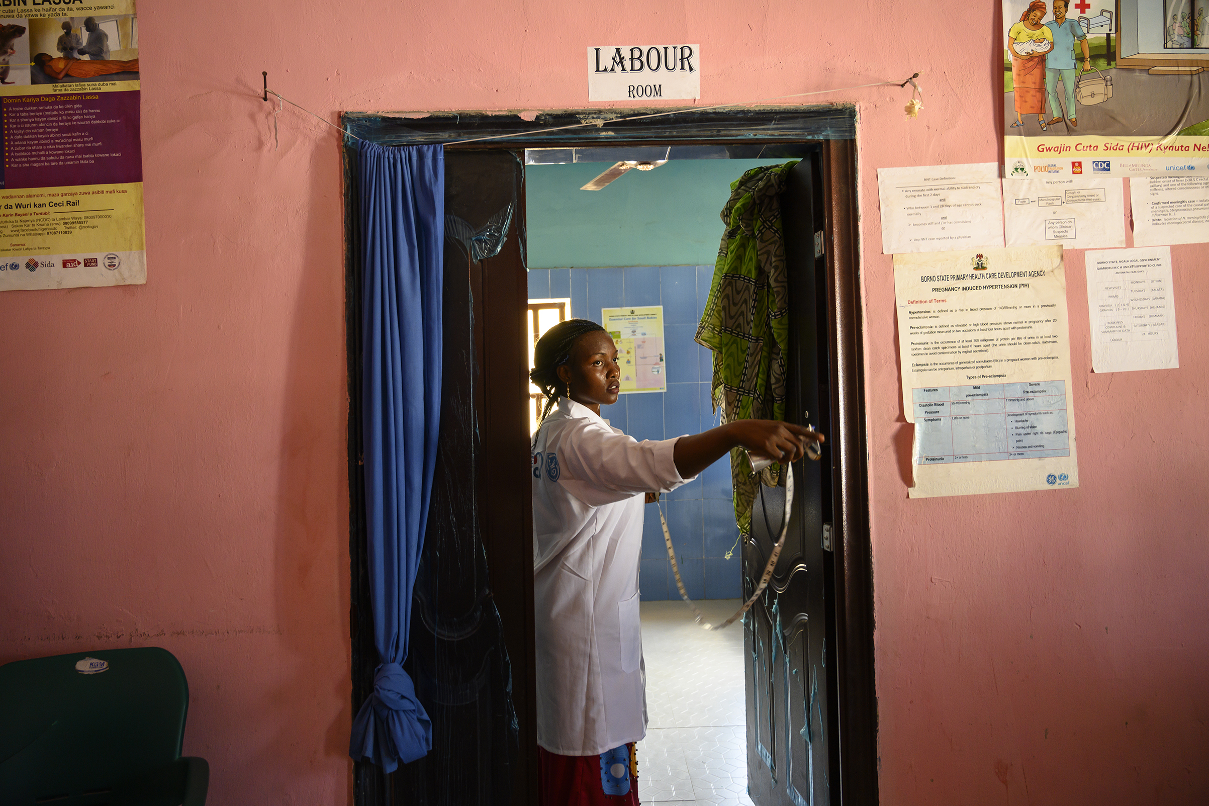 Kellu Dauda, a midwife at a UNICEF-supported clinic in Ngala, in Borno state, Nigeria (Lynsey Addario for TIME)