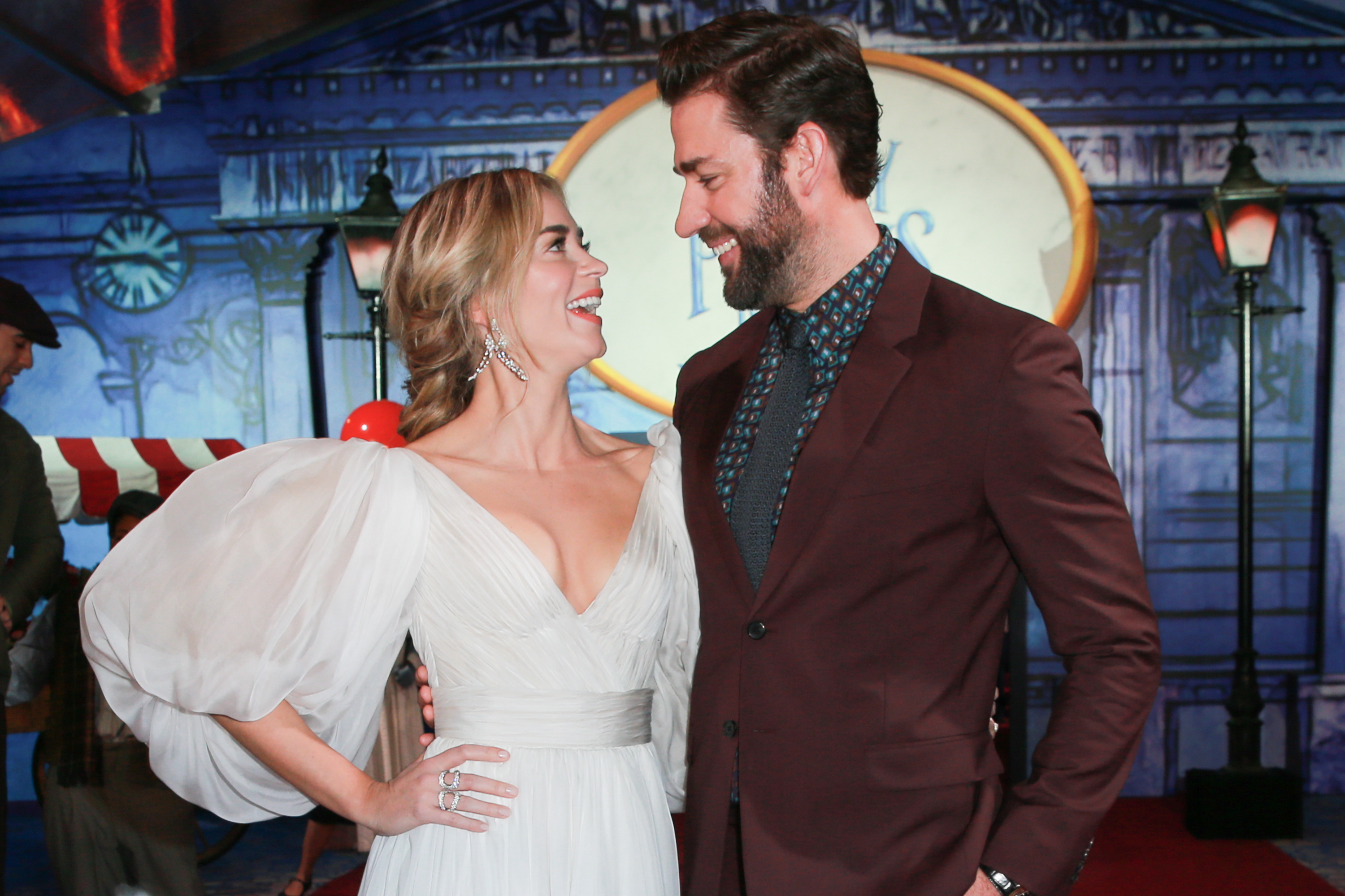Emily Blunt (L) and John Krasinski attend the Premiere Of Disney's 'Mary Poppins Returns' at El Capitan Theatre on November 29, 2018 in Los Angeles, California. (Rich Fury—Getty Images)