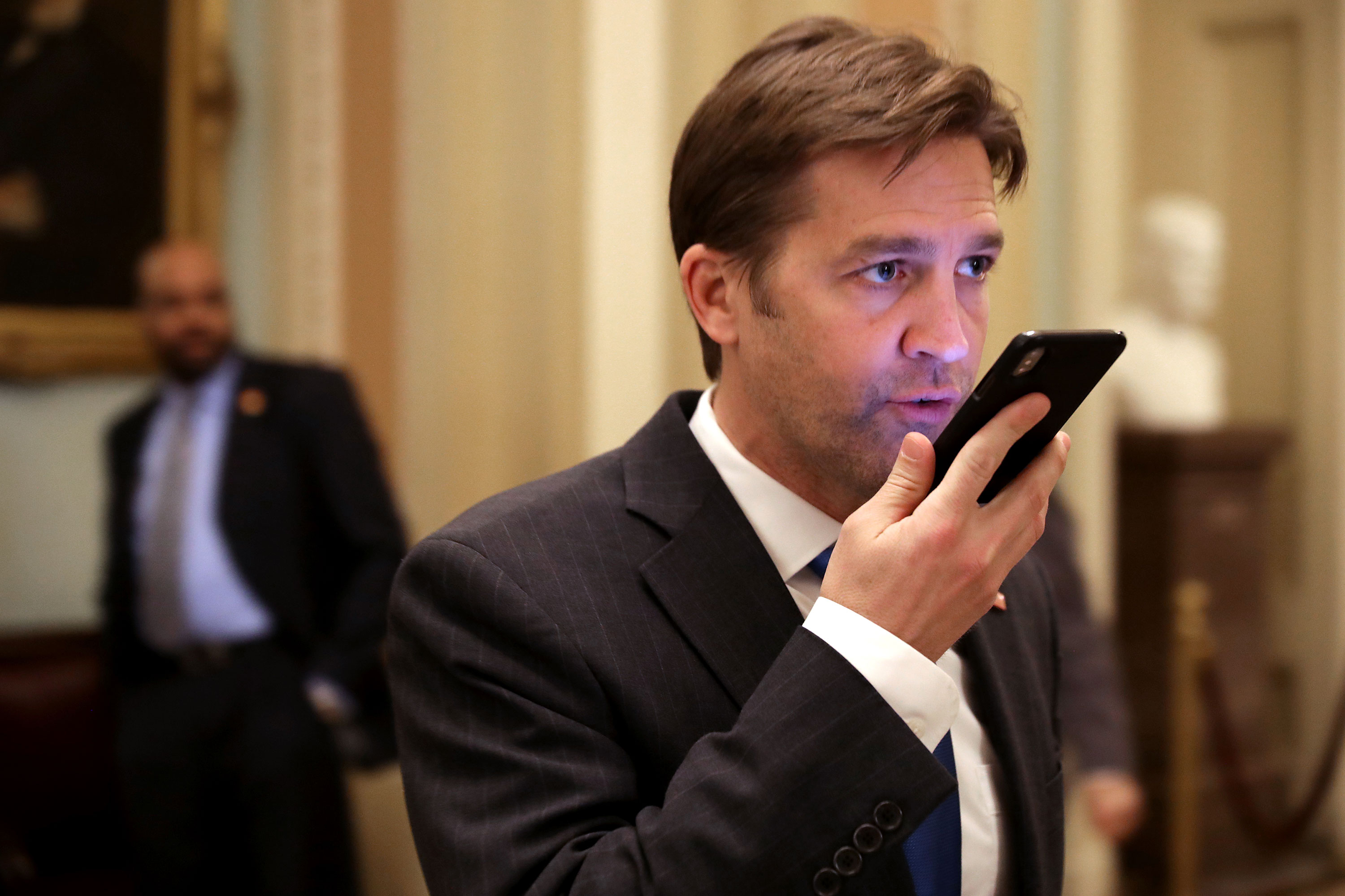 Ben Sasse heads into a Republican caucus lunch meeting at the U.S. Capitol December 21, 2018 in Washington, DC. The U.S. Senate will meet Friday to consider a budget bill passed Thursday by the House of Representatives that would fund the federal government and includes more than $500 million for a wall along the U.S.-Mexico border. The Senate is unlikely to pass the bill with the wall funding, moving the government closer to a partial shut down just days before the Christmas holiday. (Chip Somodevilla&mdash;Getty Images)