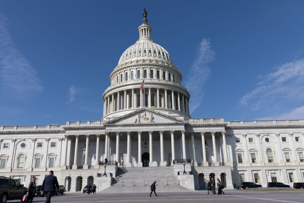 US Capitol Building in Washington, D.C.  on Feb. 27, 2019. 2 gun control legislations have been passes through the House of Representatives in the past week. One to require background checks and the second to allow a 10 day review period of the background checks. (NurPhoto/Getty Images)