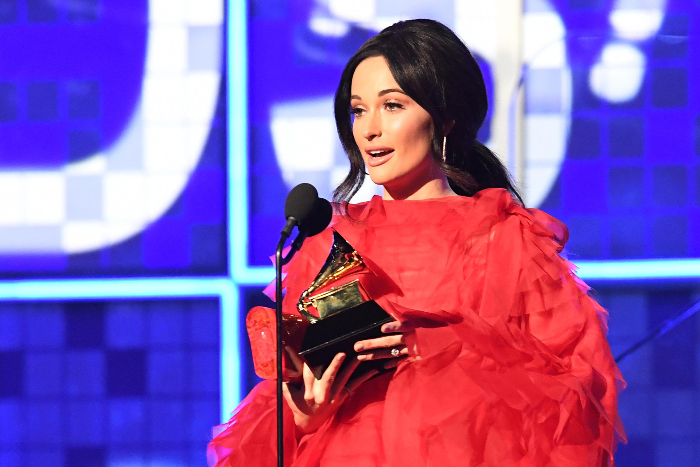 Kacey Musgraves accepts the award for Album Of The Year for "Golden Hour" onstage during the 61st Annual Grammy Awards