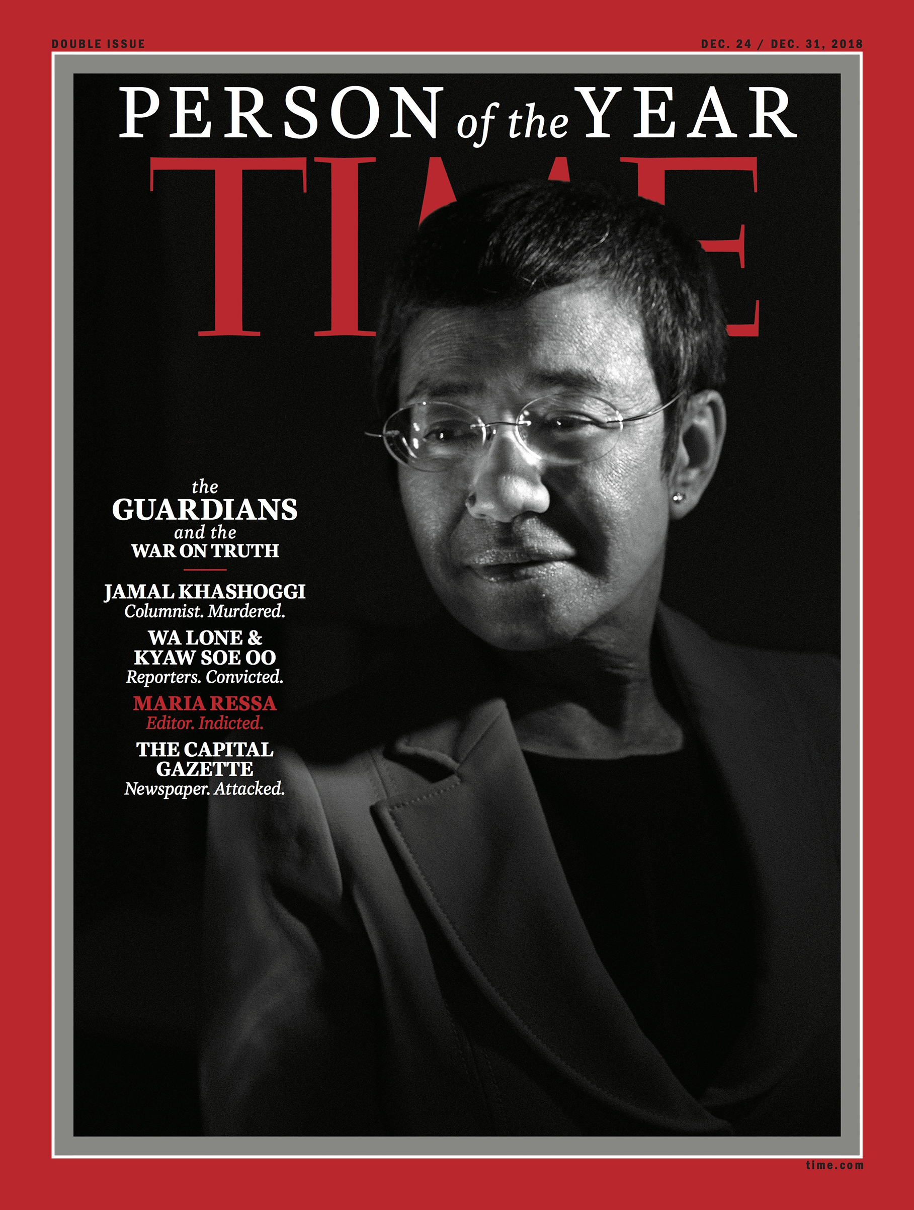 Ressa was among the journalists on TIME’s 2018 Person of the Year covers