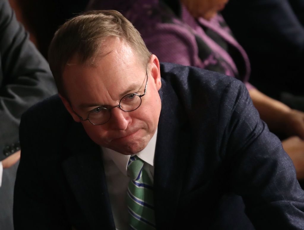 White House Chief of Staff Mick Mulvaney attends the first session of the 116th Congress at the U.S. Capitol Jan. 3, 2019 in Washington, DC. (Mark Wilson&mdash;Getty Images)