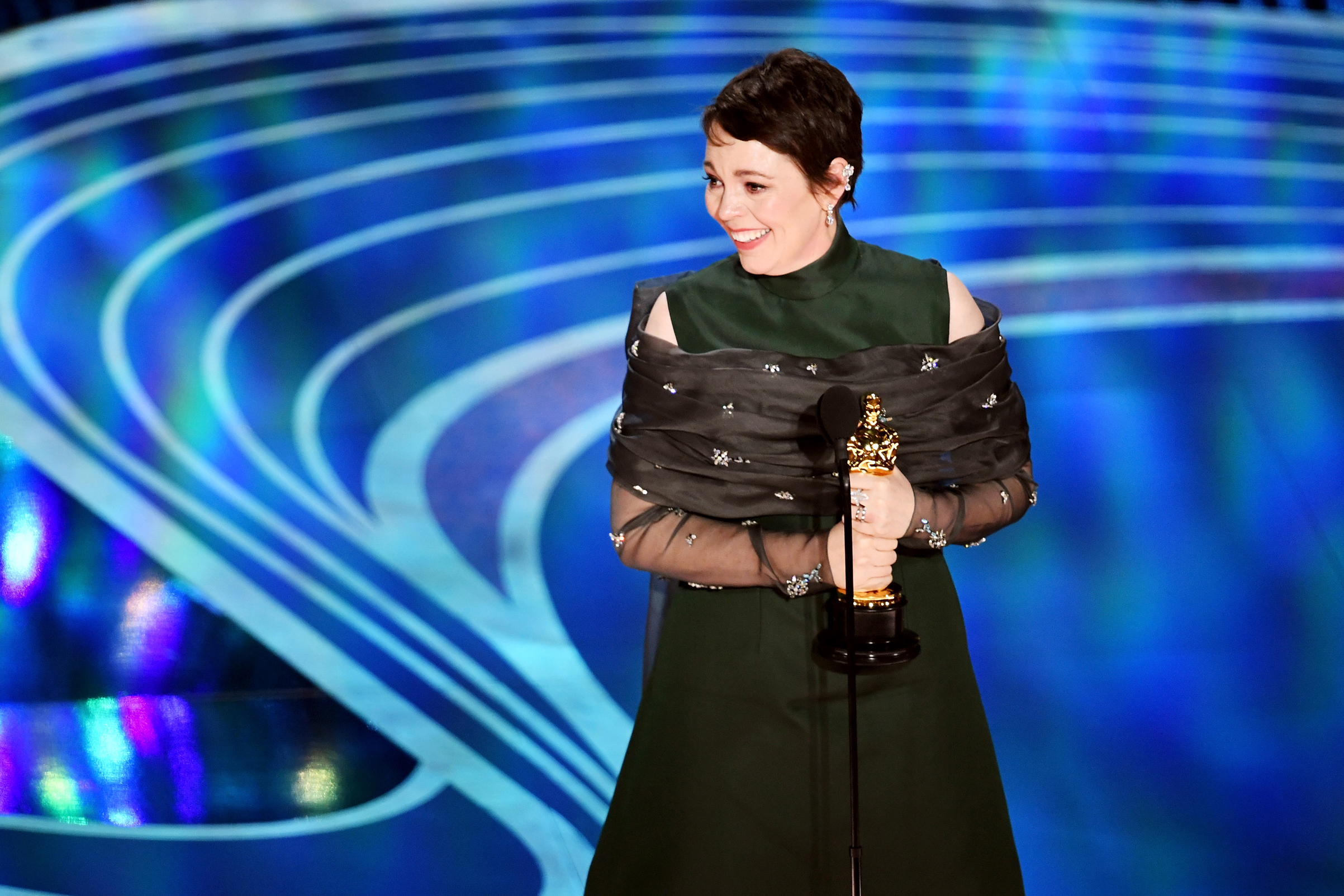 Olivia Colman accepts the Actress in a Leading Role award for 'The Favourite' onstage during the 91st Annual Academy Awards at Dolby Theatre on Feb. 24, 2019. (Kevin Winter—Getty Images)