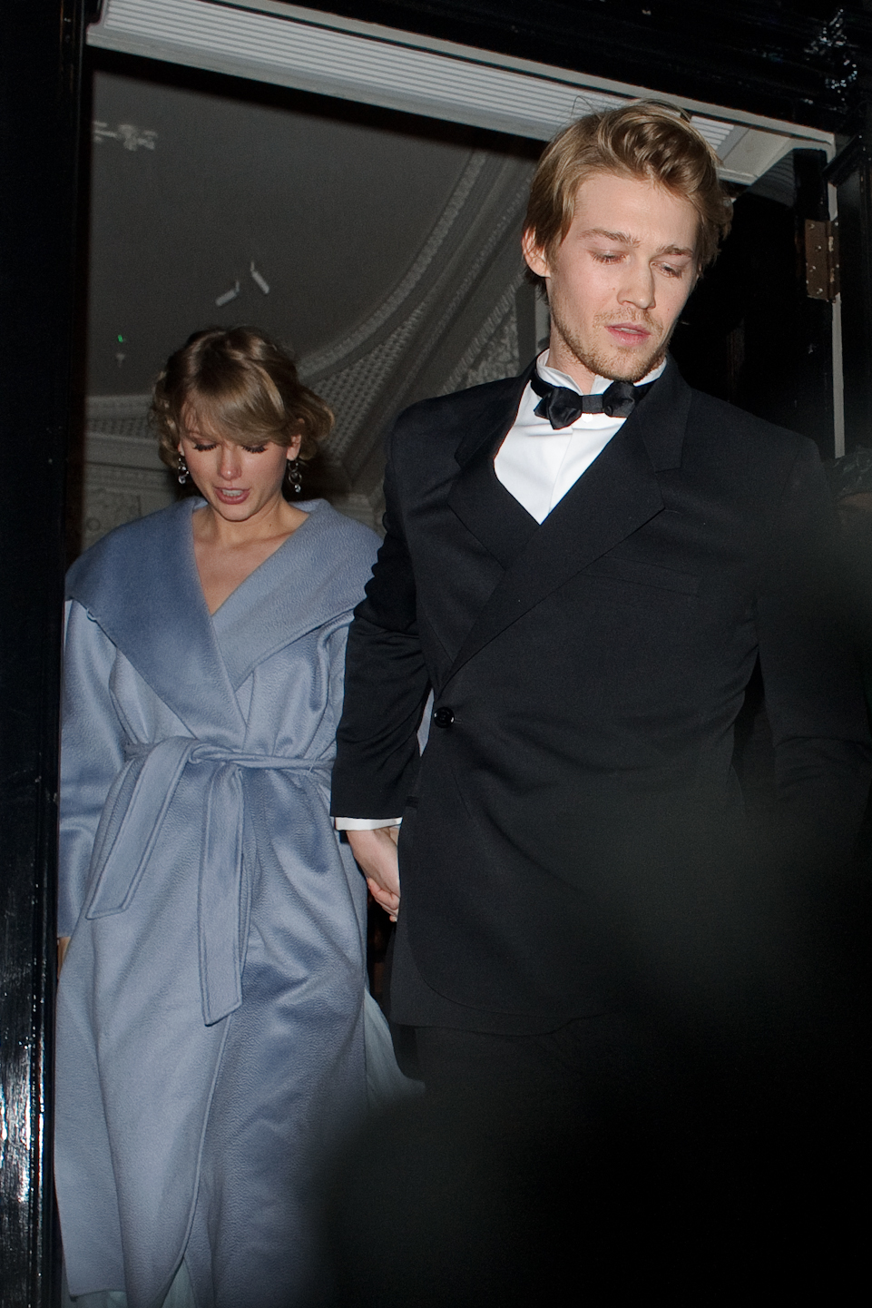 Taylor Swift and Joe Alwyn seen attending the Vogue BAFTA party at Annabel's club in Mayfair on February 10, 2019 in London, England. (Photo by GOR/GC Images) (GOR—GC Images)