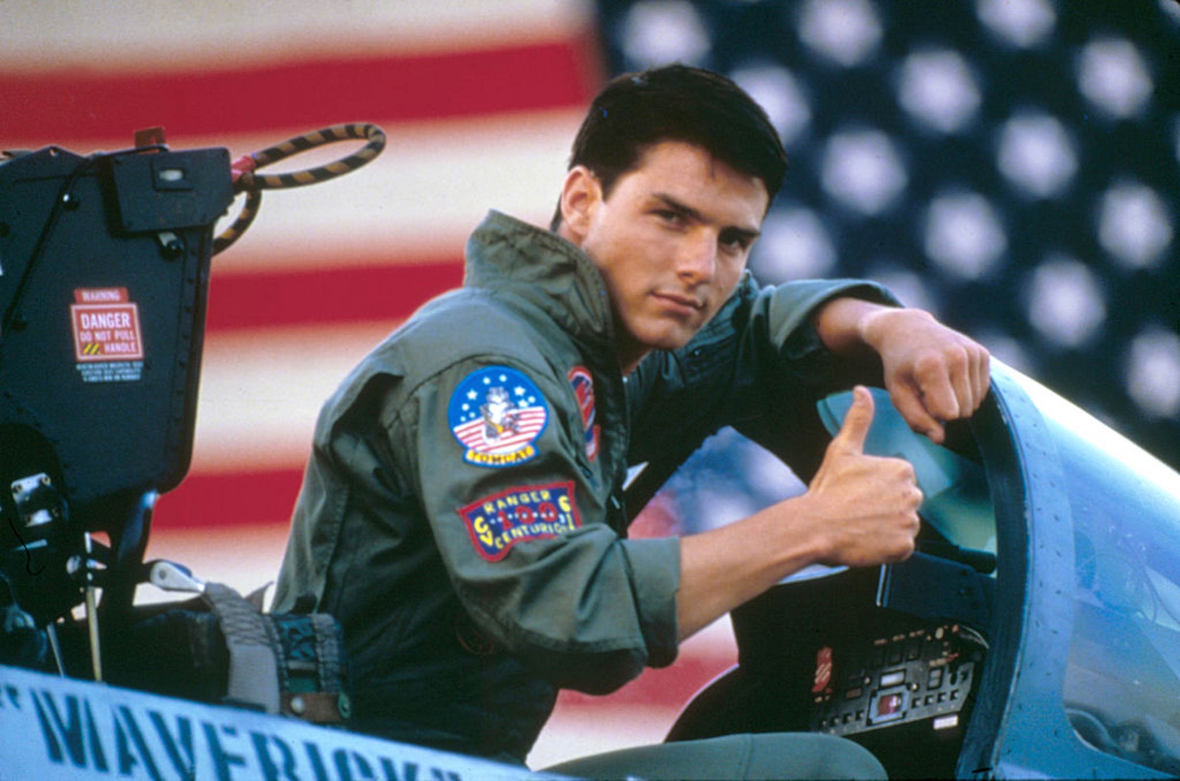 Actor Tom Cruise on the set of <i>Top Gun</i>, directed by Tony Scott. (Pictures/Sunset Boulevard/Corbis—Getty Images)