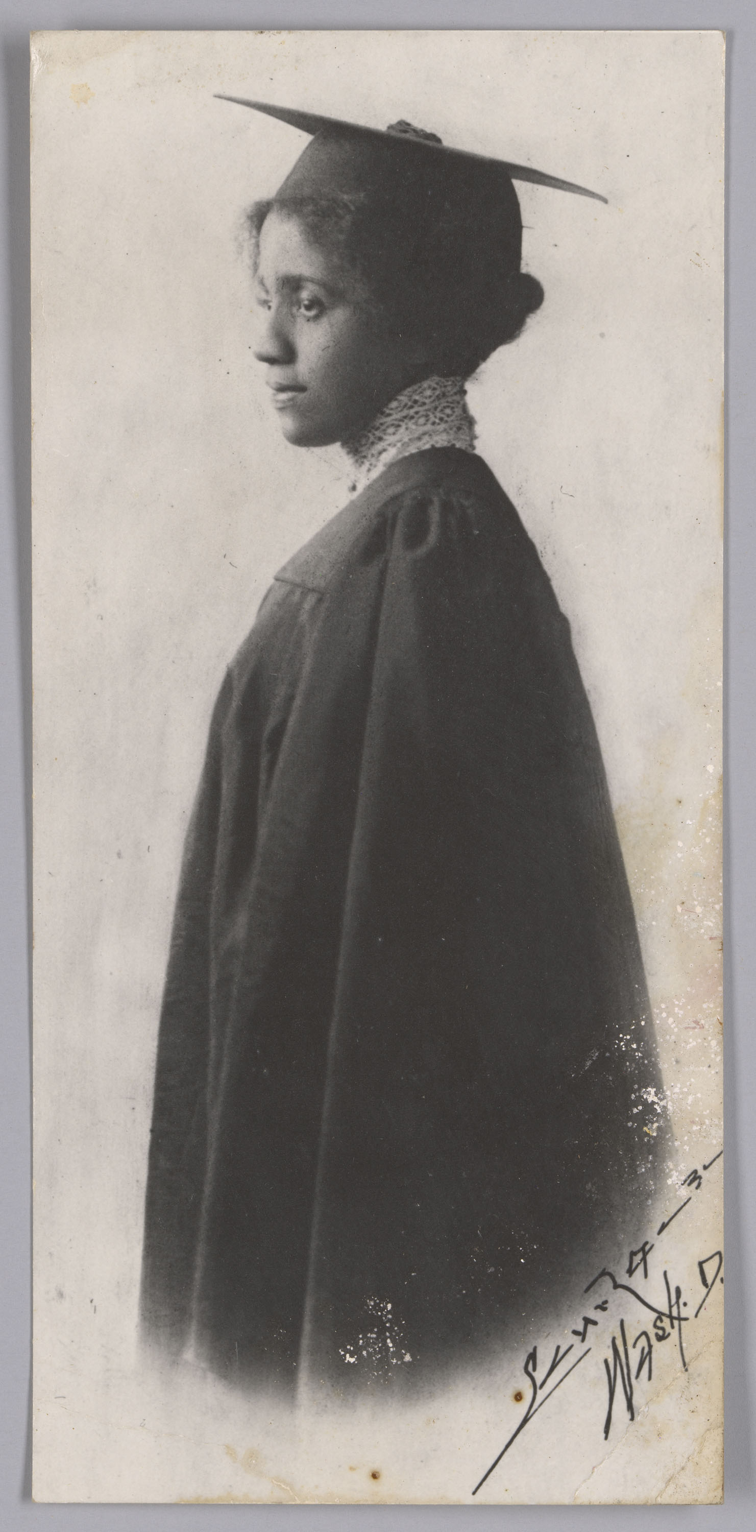 Portrait of a woman in graduation attire