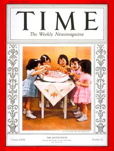 The May 31, 1937, cover of TIME (Cover Credit: NEA SERVICE, INC.)