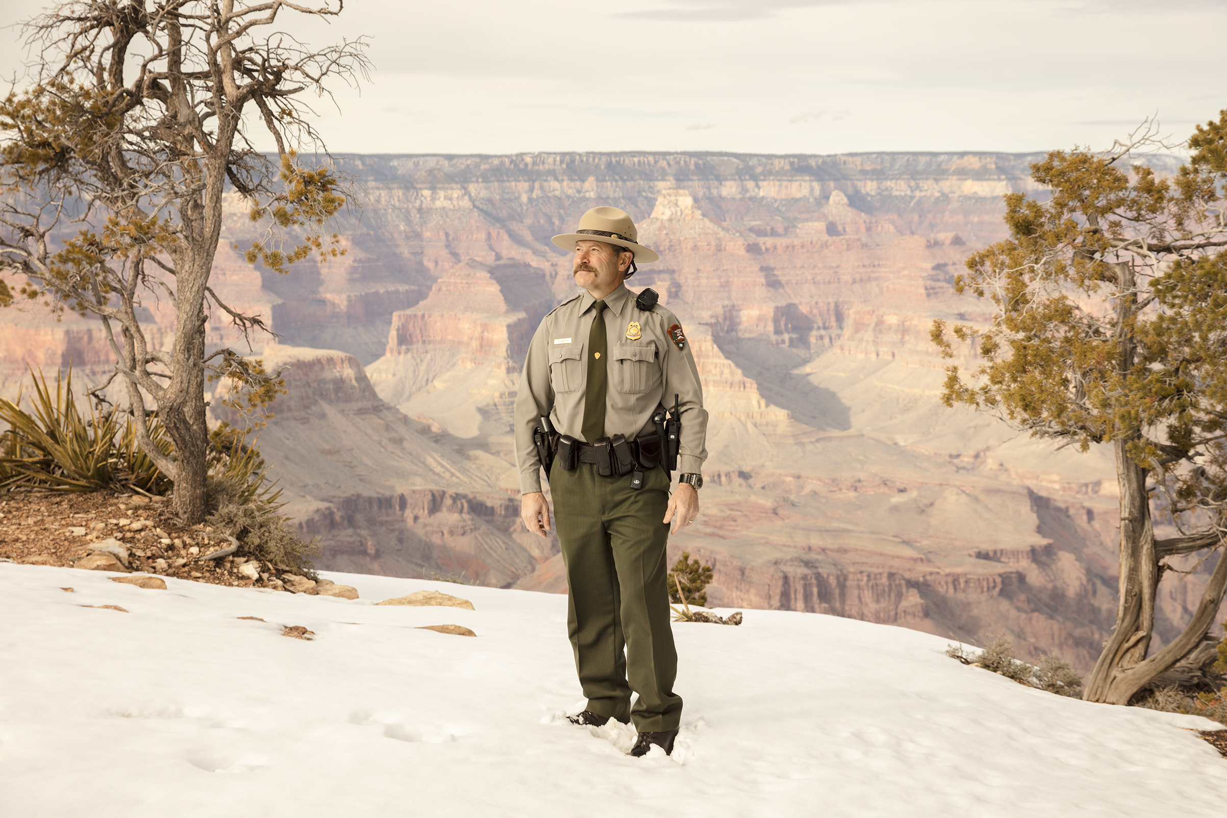 Matthew Vandzura, chief ranger at Grand Canyon National Park, poses for a portrait on March 1 (Jesse Rieser for TIME)