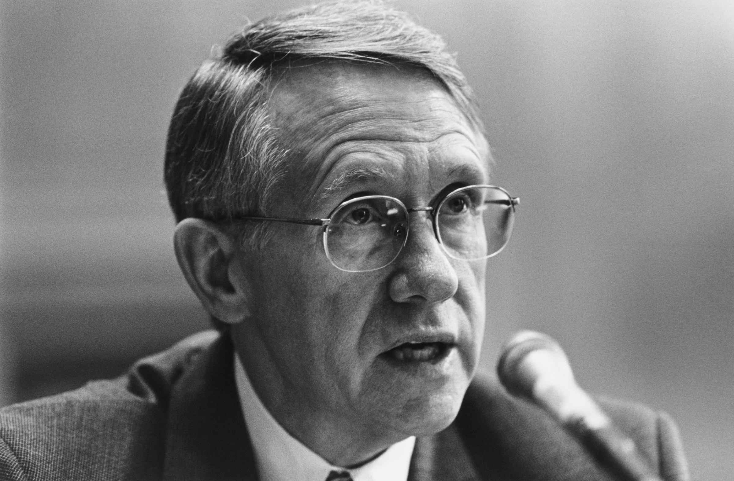 Sen. Harry Reid before Senate Government Affairs Commission on pension reform on Sep. 19, 1996. (Laura Patterson—CQ Archive/Getty Images)