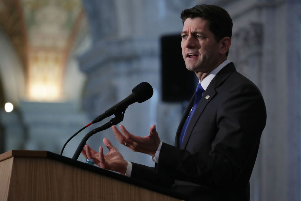 Speaker of the House Paul Ryan delivers a farewell address on Capitol Hill on Dec. 19, 2018 in Washington, D.C. Ryan has joined the board of Rupert Murdoch's new stand-alone media company, Fox Corp. (Chip Somodevilla—Getty Images)