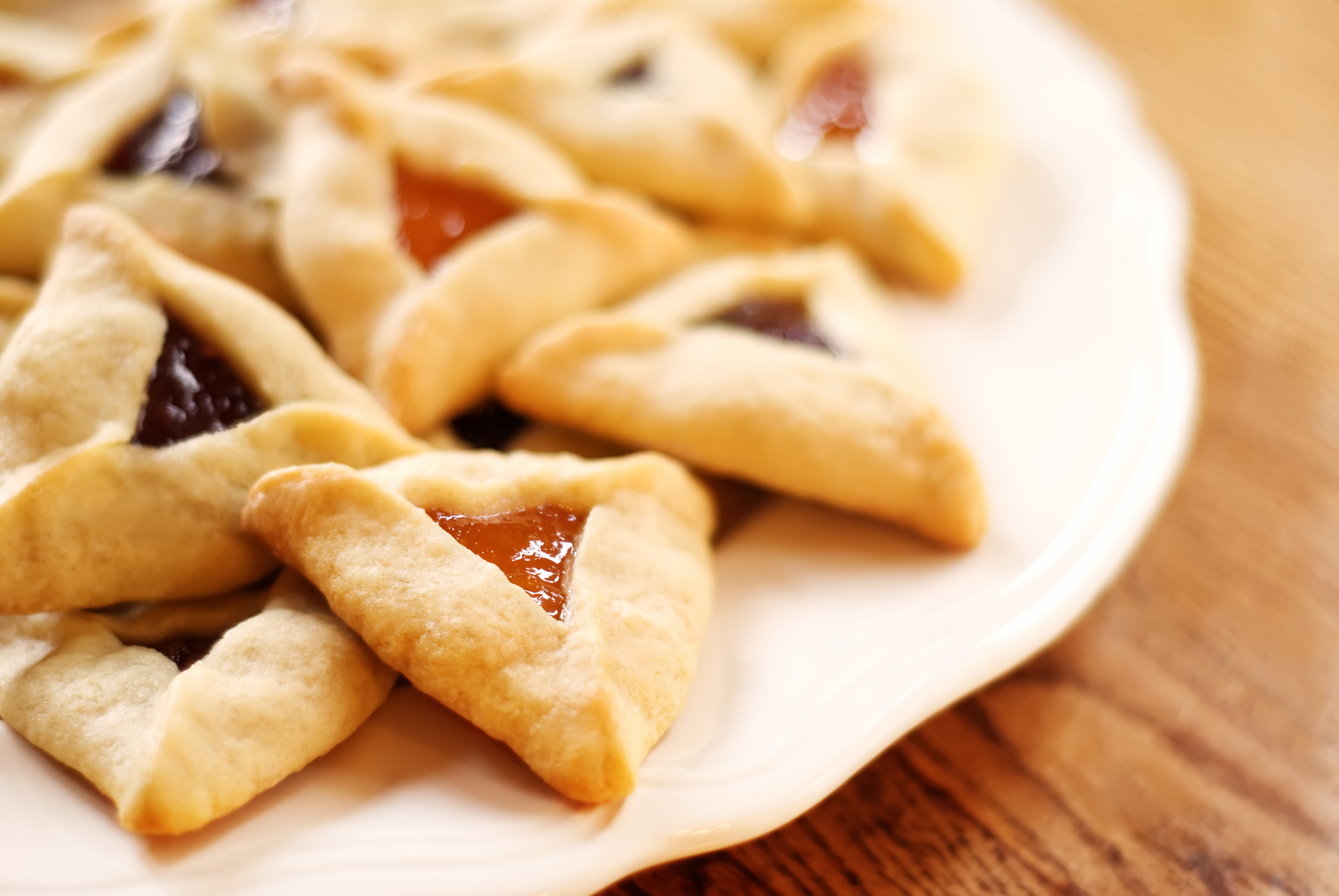 Traditional hamantaschen cookies for the Jewish festival of Purim. (Blueenayim—Getty Images/iStockphoto)