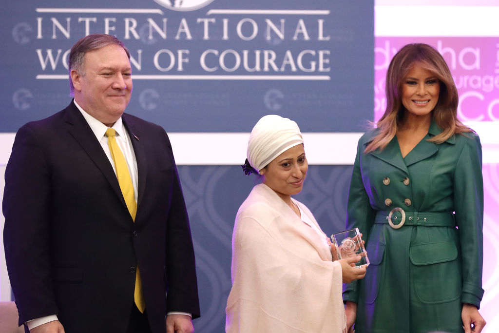 Secretary Of State Pompeo And First Lady Melania Trump Attend International Women Of Courage Awards