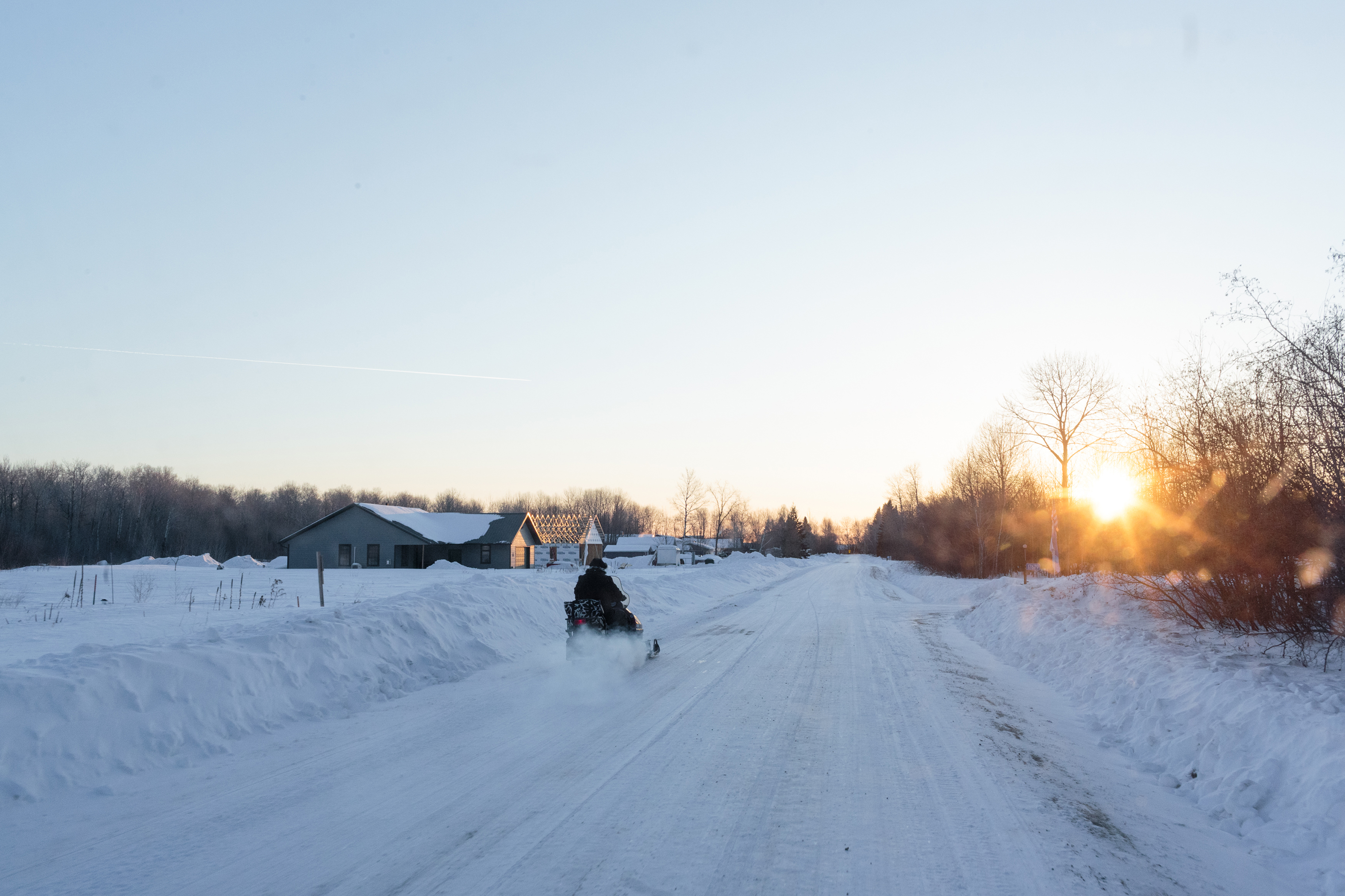 Linda LaMie commutes to school at 6:30 in the morning, in -20 degree weather, and has been the teacher at the one room schoolhouse in Angle Inlet for over thirty years. (Sarah Blesener for TIME)