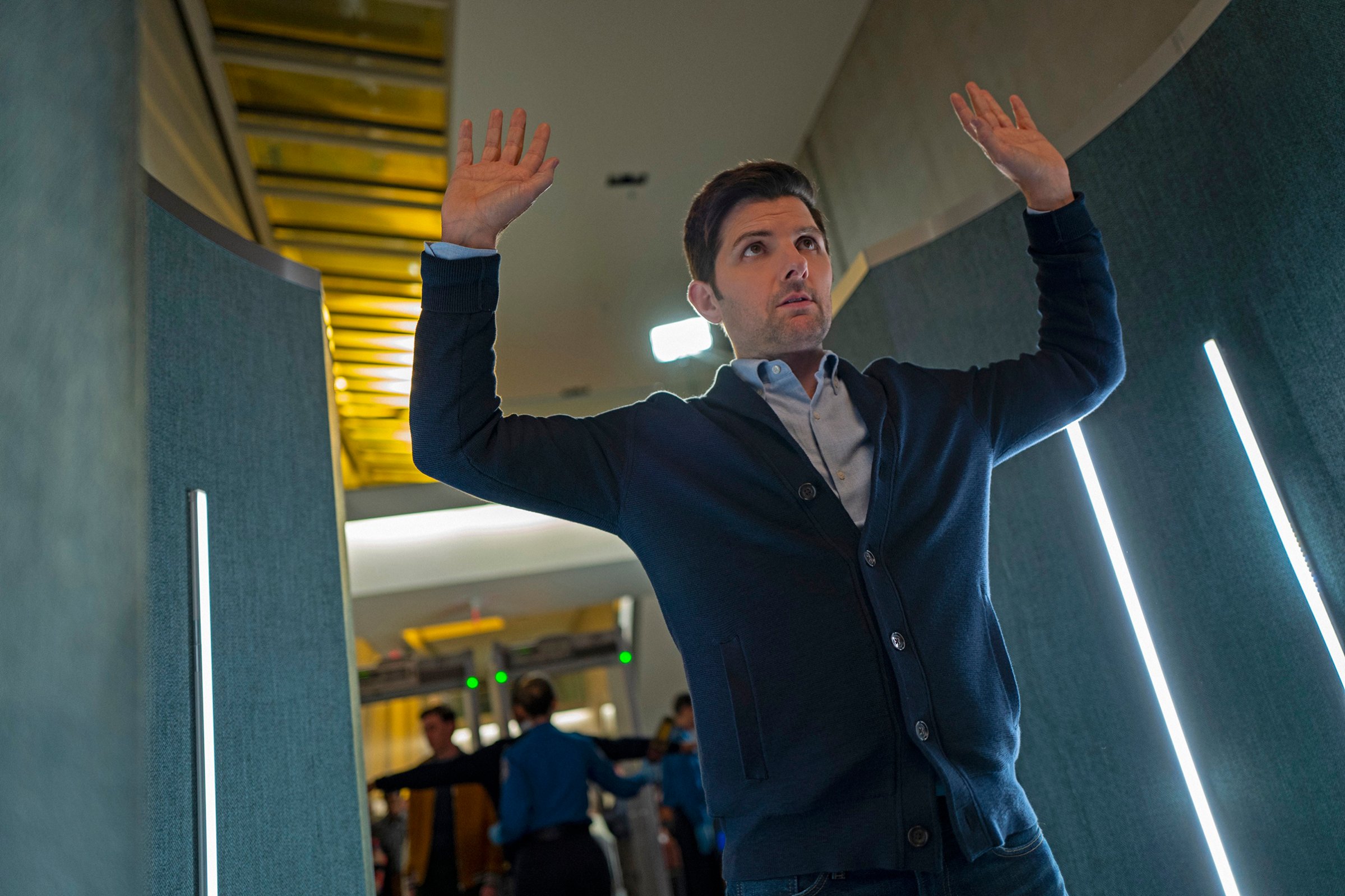 Adam Scott’s journalist struggles to discern what’s real and what’s not