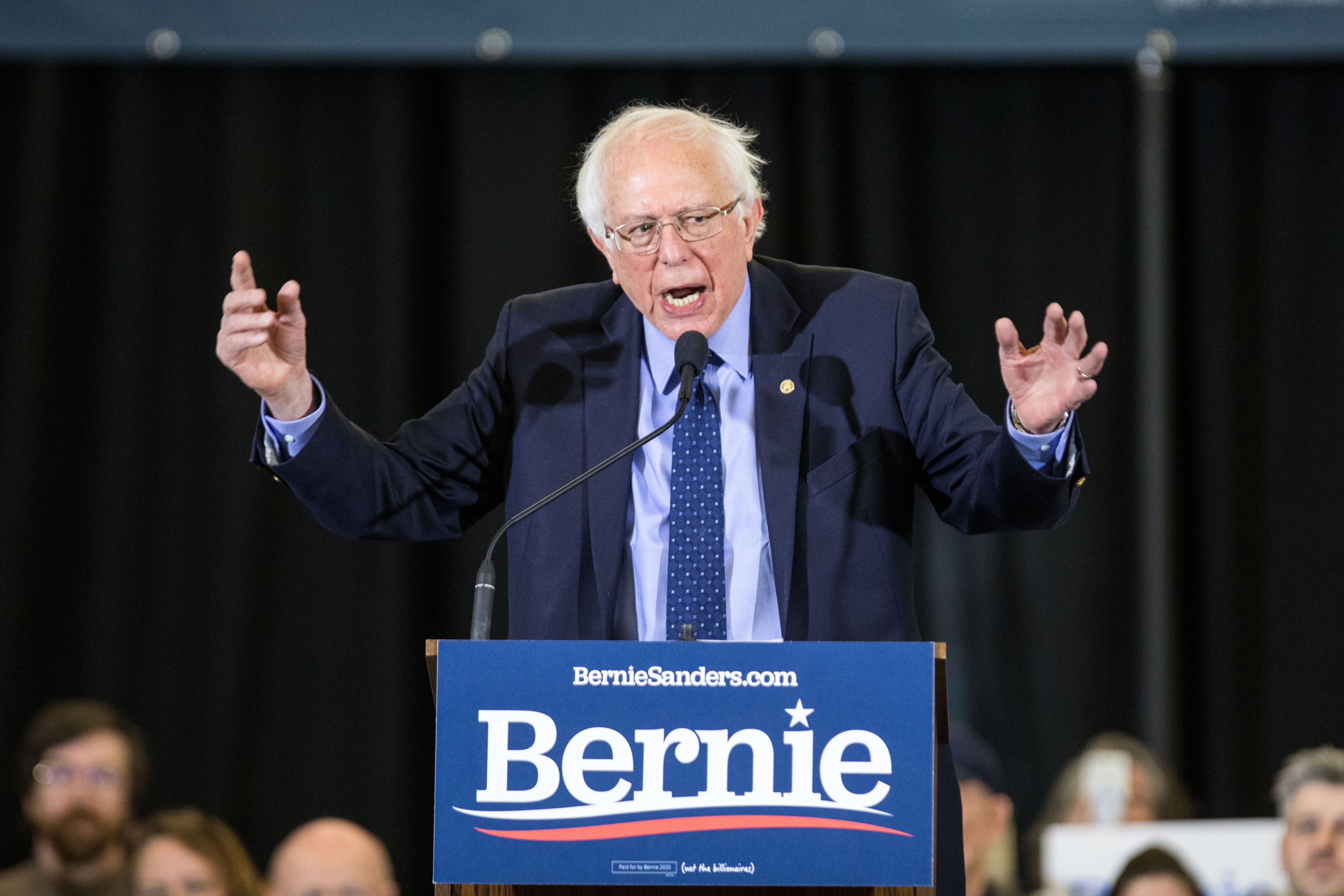 2020 Democratic presidential candidate U.S. Sen. Bernie Sanders (I-VT) speaks during his first New Hampshire campaign event on March 10, 2019 in Concord, New Hampshire. (Scott Eisen—Getty Images)