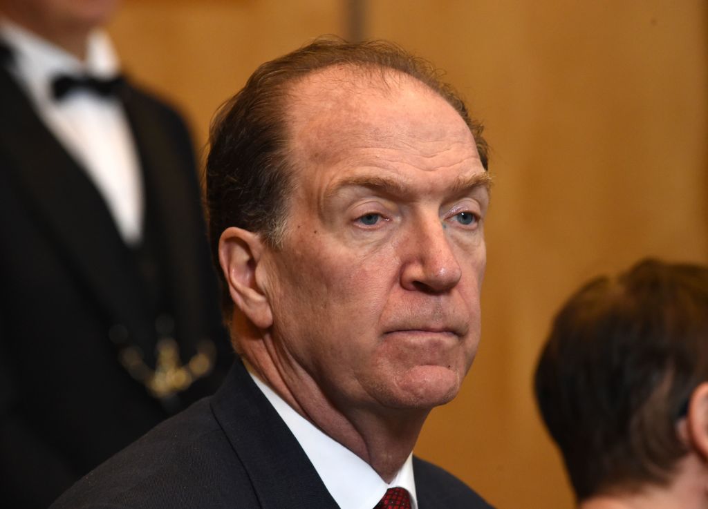 David Malpass listens during a press conference by the U.S. Treasury Secretary and French Finance and the Economy Minister at the Economy Ministry in Paris on February 27, 2019. Malpass has been chosen to lead the World Bank Group. (ERIC PIERMONT&mdash;AFP/Getty Images)