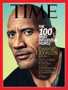 Dwayne Johnson The Rock Time 100 cover