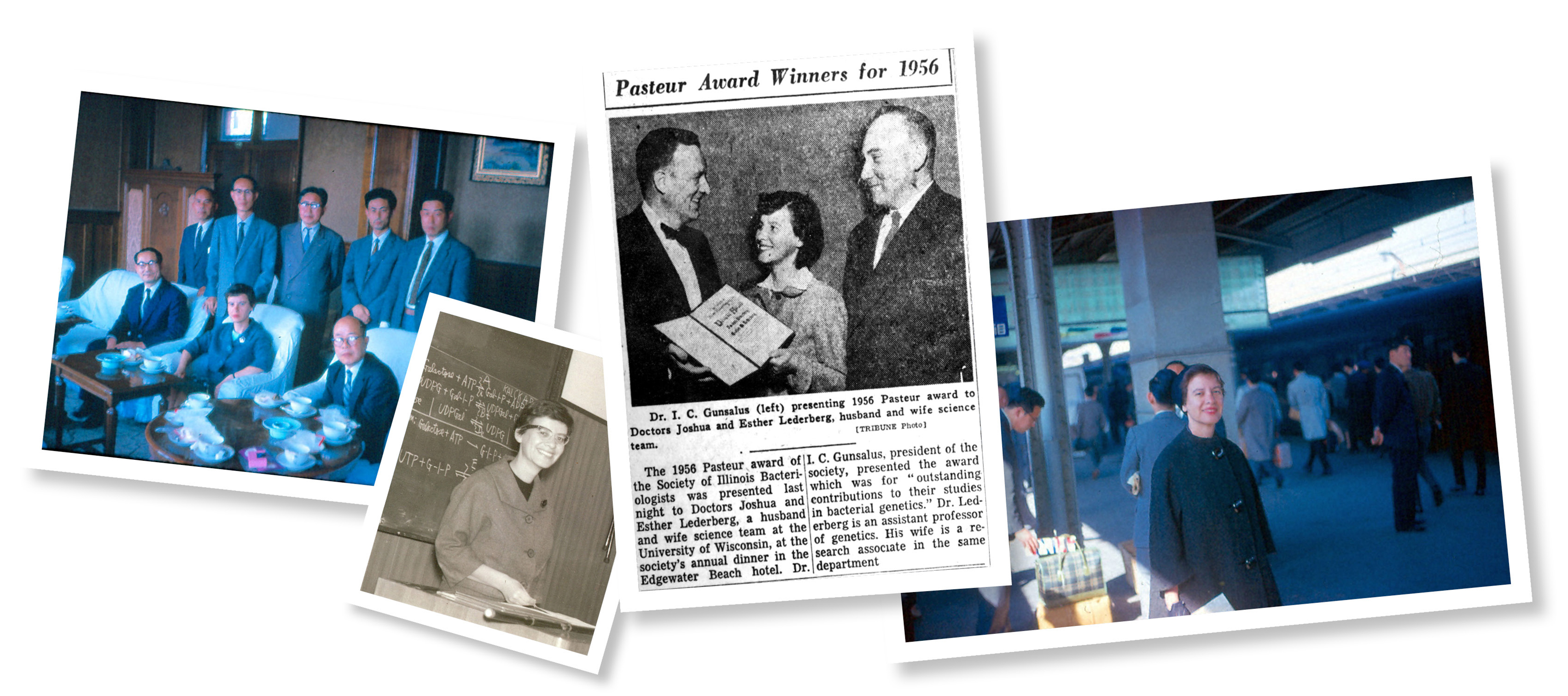 It was common for Lederberg to be one of few women present at scientific meetings (Photographs courtesy of the Esther M. Zimmer Lederberg Memorial Website)
