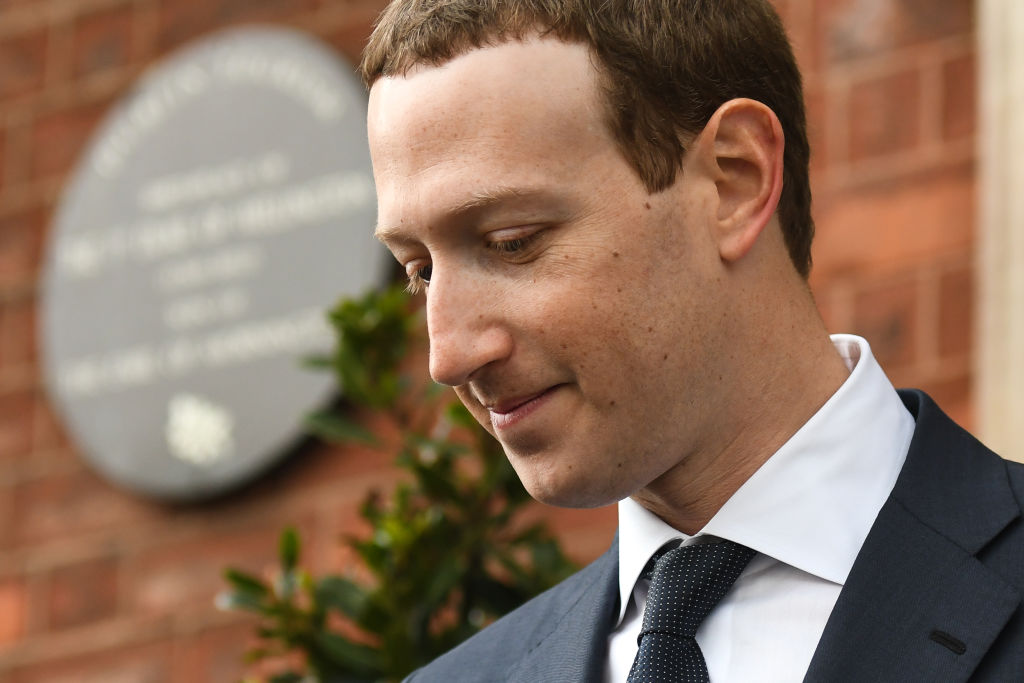 Facebook Chief Executive Officer and founder, Mark Zuckerberg, leaving the Merrion Hotel in Dublin on April 2, 2019. Bloomberg discovered that Amazon cloud database servers had publicized Facebook users' information. (Artur Widak—NurPhoto/Getty Images)