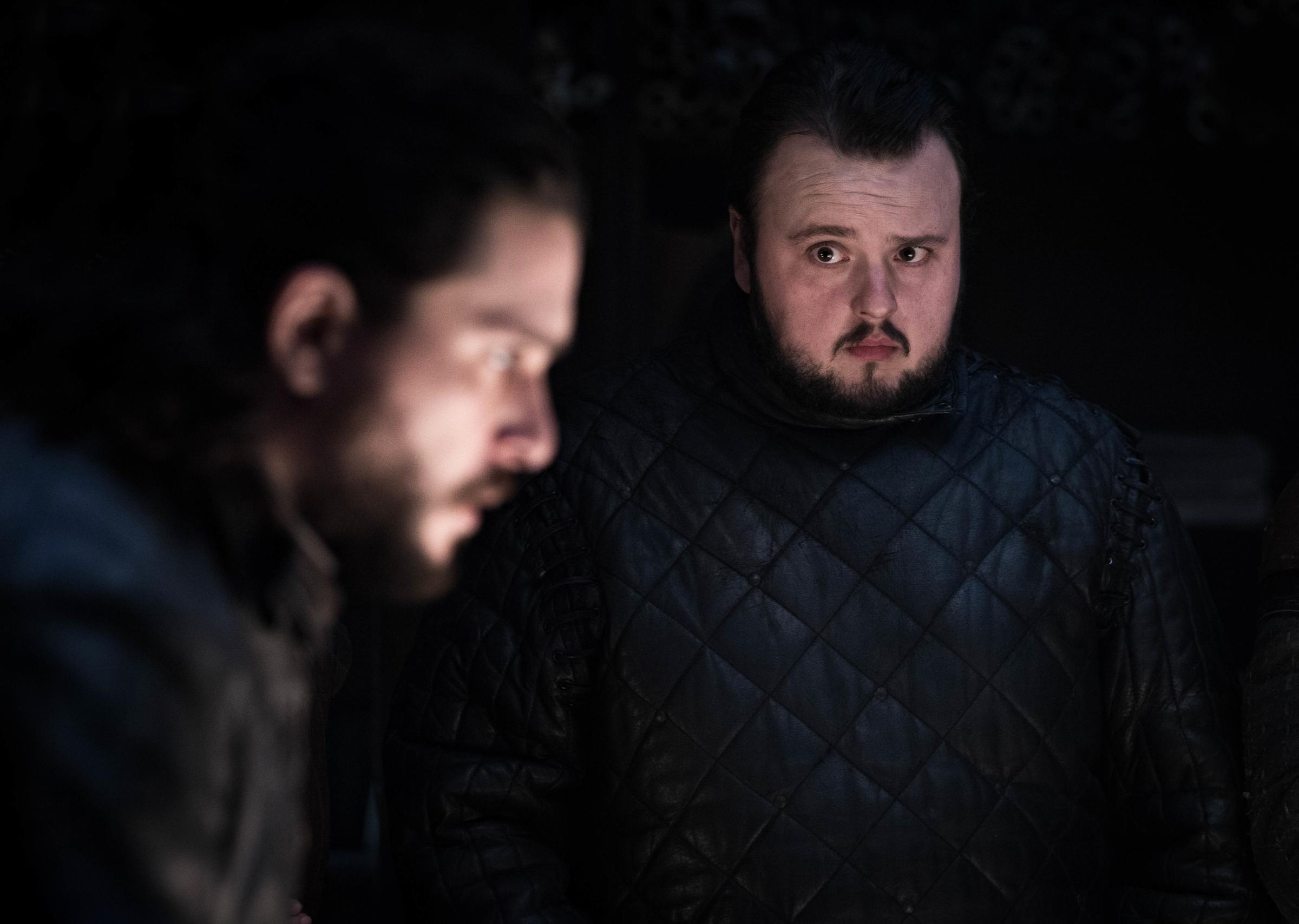 Kit Harington as Jon Snow and John Bradley as Samwell Tarly in 'Game of Thrones.'