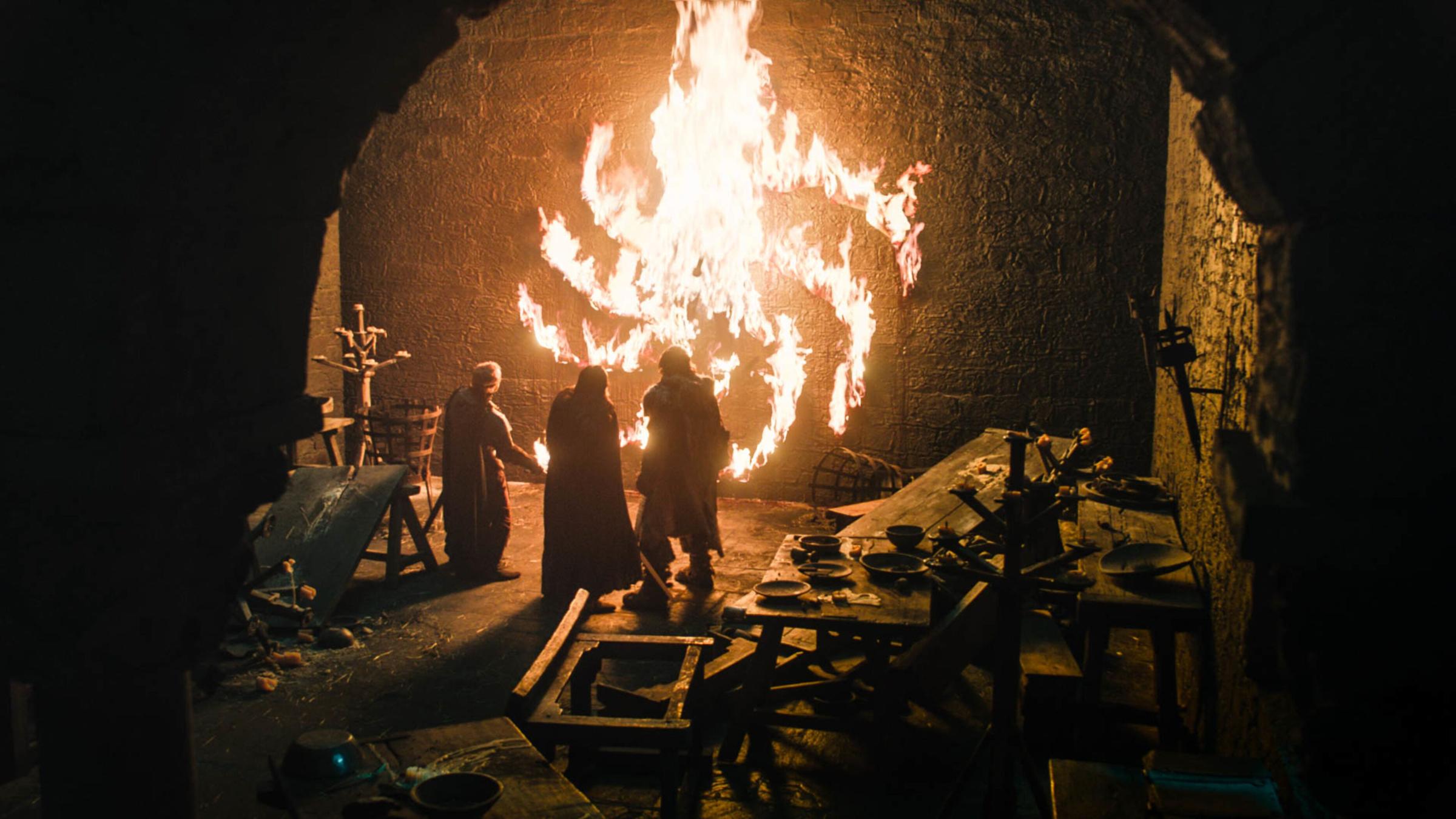 What does the spiral in Game of Thrones season 8 episode 1 mean?