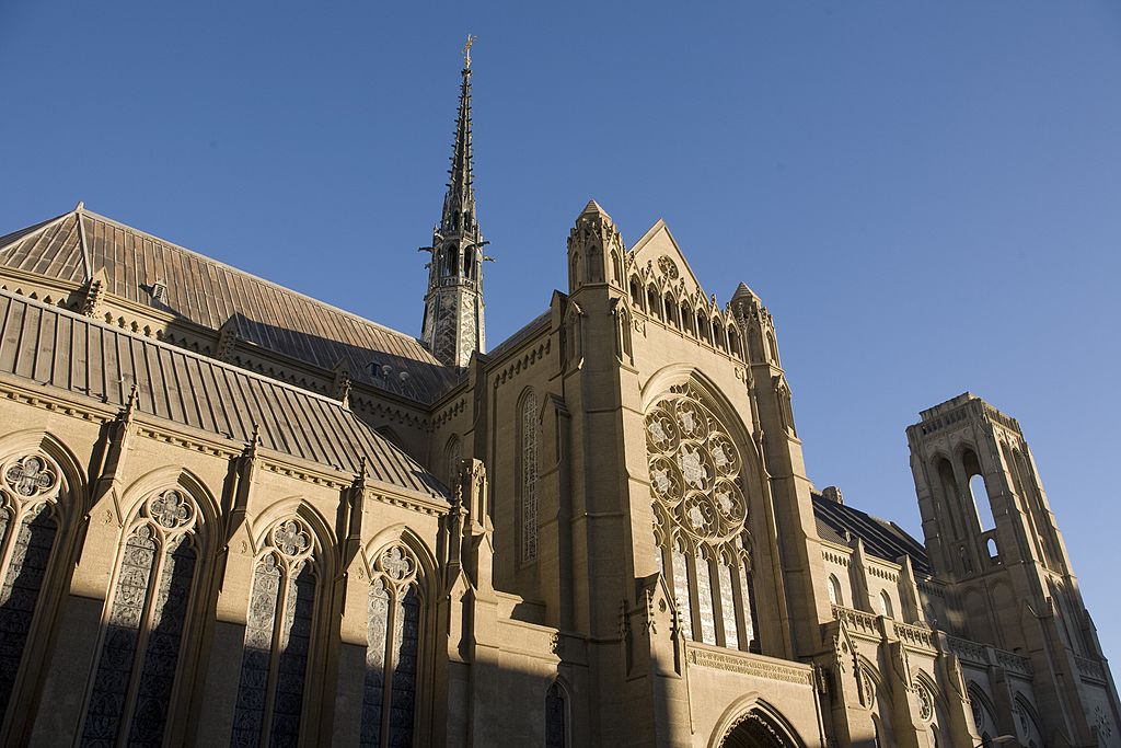 Grace Cathedral is located on Nob Hill in San Francisco, 2009 (George Rose —Getty Images)