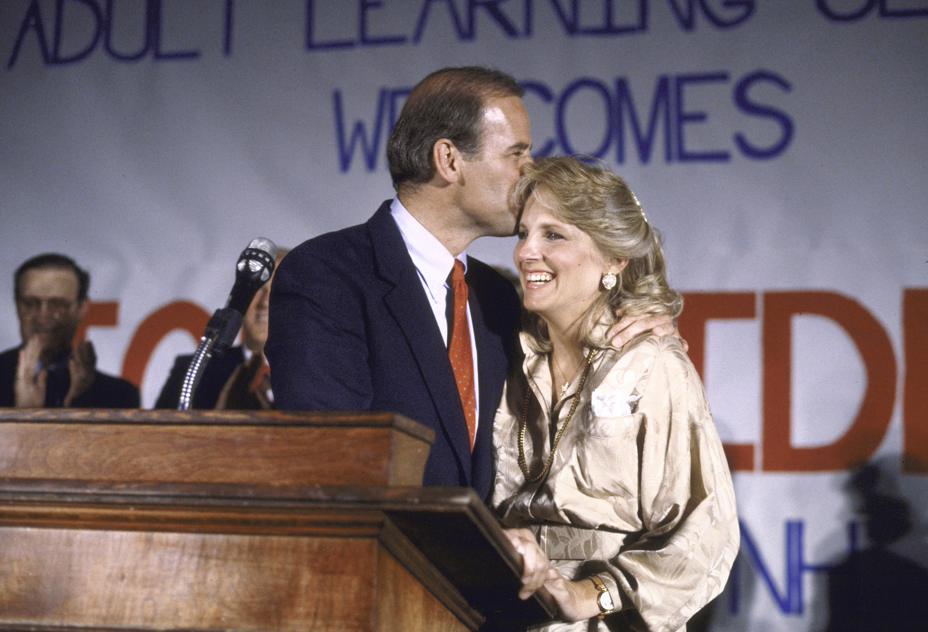 The Bidens after Joe announced his bid for the 1988 presidential nomination. (Steve Liss—Getty Images)