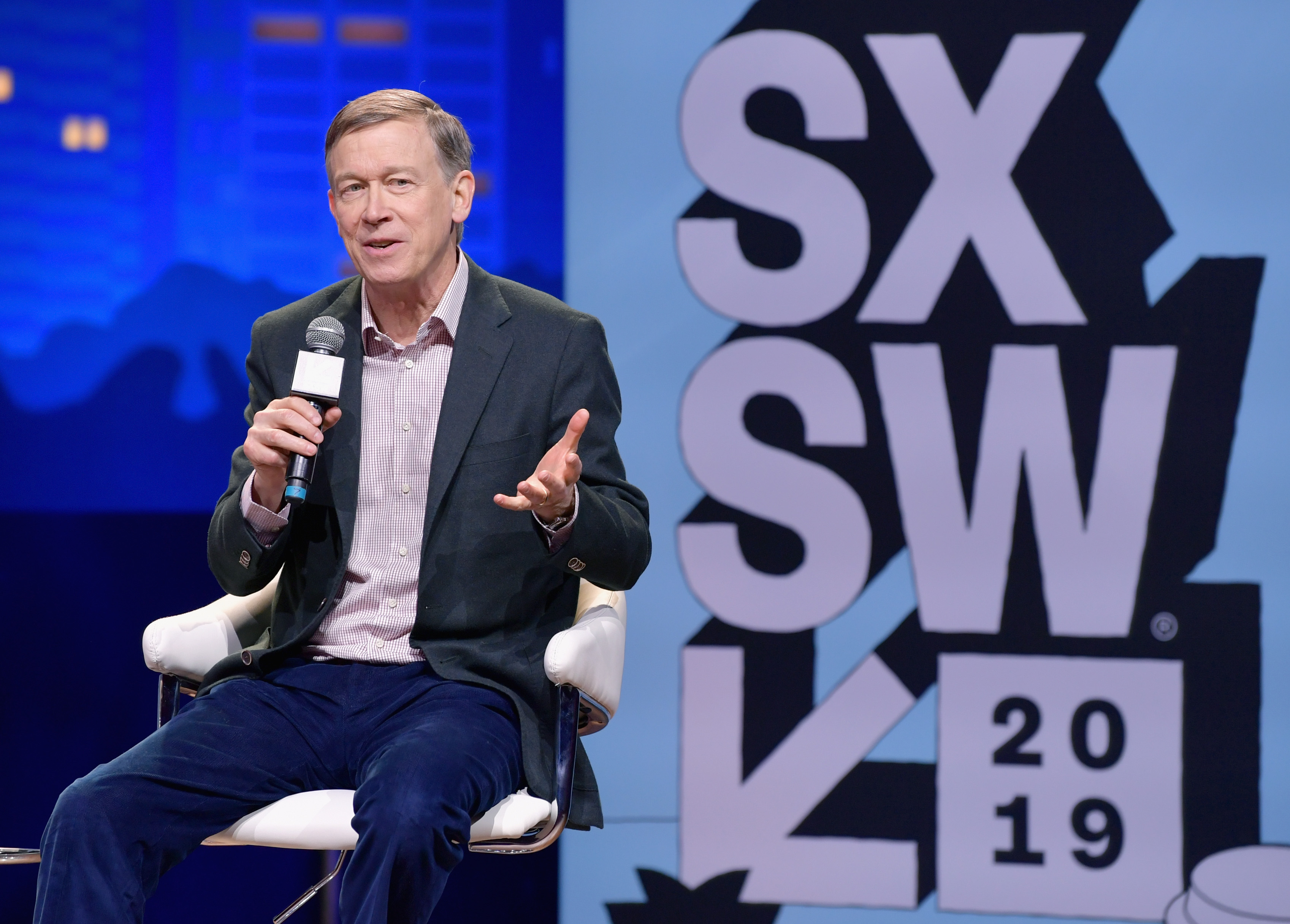 John Hickenlooper speaks onstage at Conversations About America's Future: Former Governor John Hickenlooper during the 2019 SXSW Conference and Festivals at Austin City Limits Live at the Moody Theater on March 10, 2019 in Austin, Texas. (Danny Matson—Getty Images)