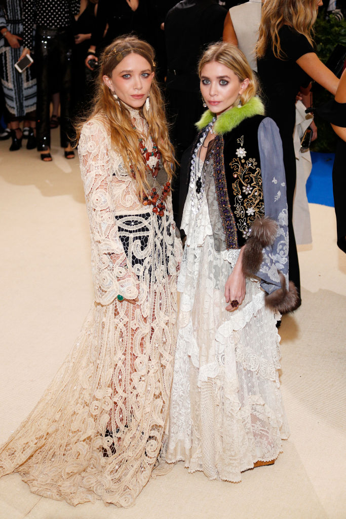 Mary-Kate Olsen and Ashley Olsen at 'Rei Kawakubo/Comme des Garçons:Art of the In-Between' Costume Institute Gala at Metropolitan Museum of Art on May 1, 2017 in New York City.