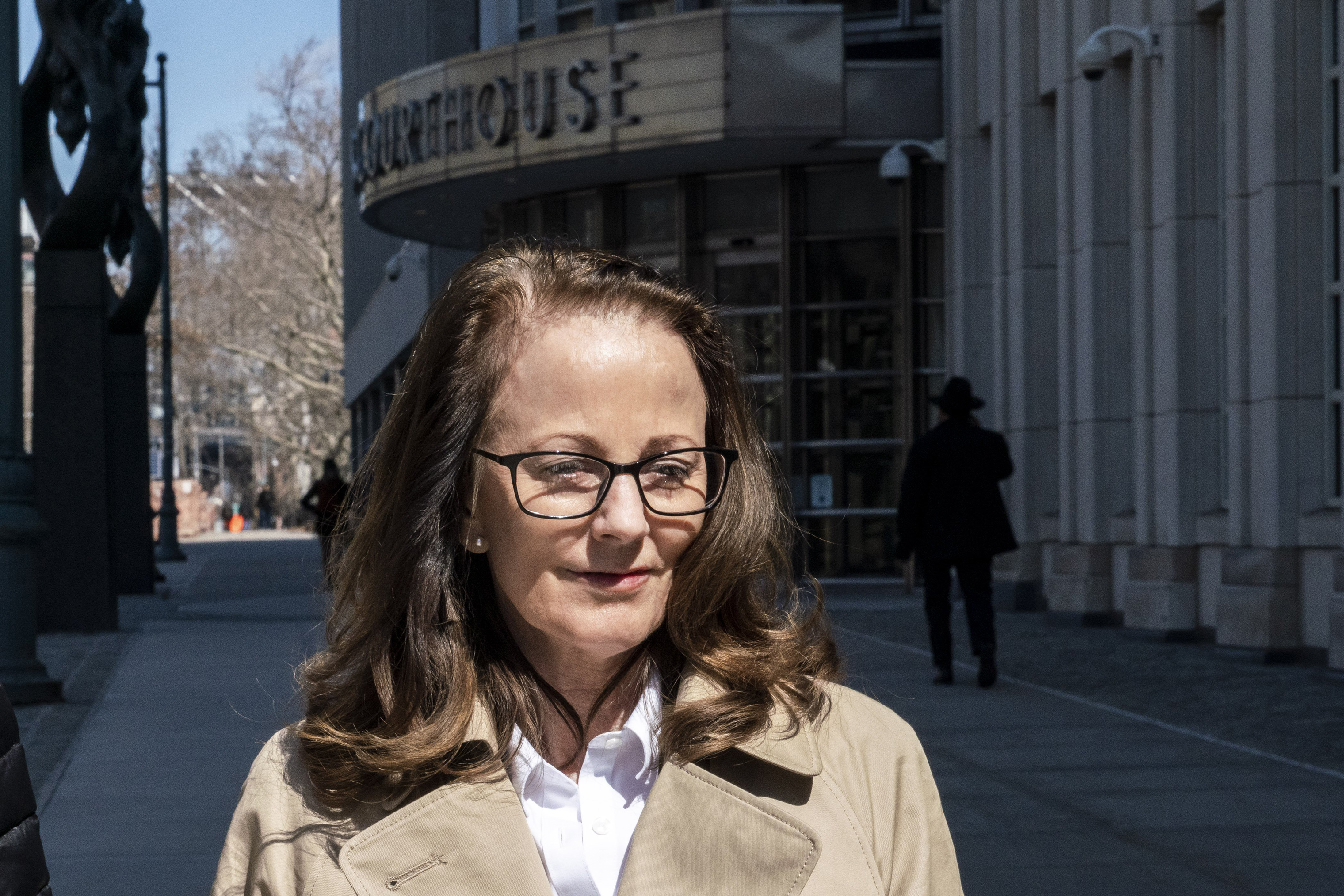 Kathy Russell leaves the Federal Courthouse in Brooklyn on March 18, 2019. (Natan Dvir—Polaris)