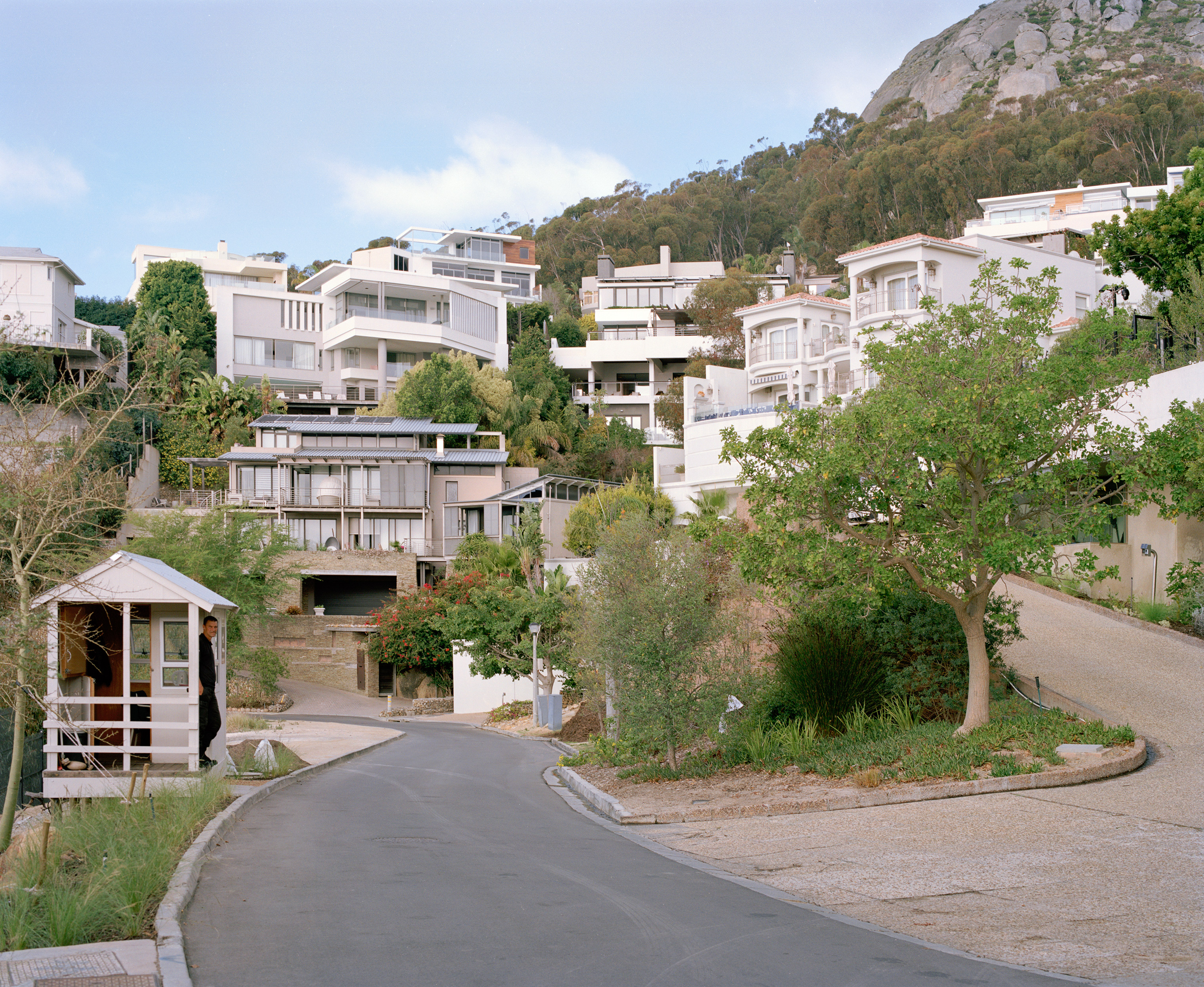 Bantry Bay, an affluent suburb of Cape Town, overlooks a rocky coastline. (Sarah Nankin for TIME)